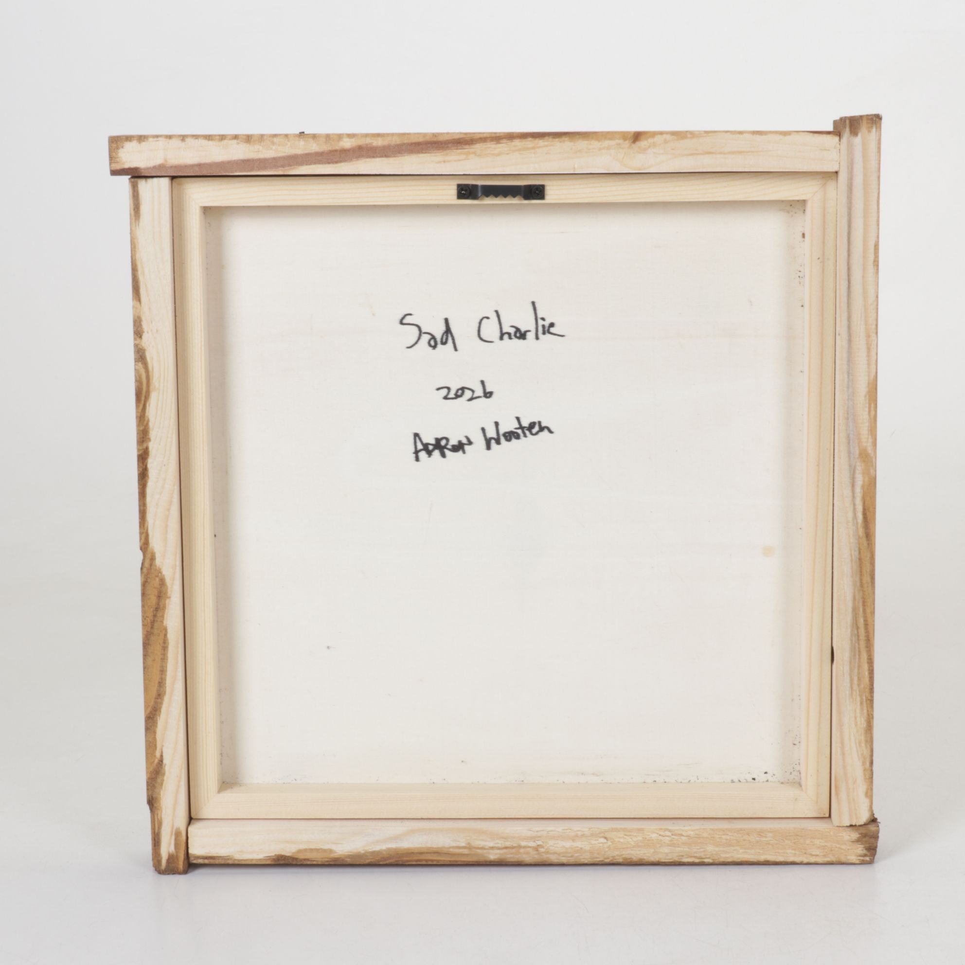 Aaron Wooten Stylized Mixed Media Painting "Sad Charlie", 2026