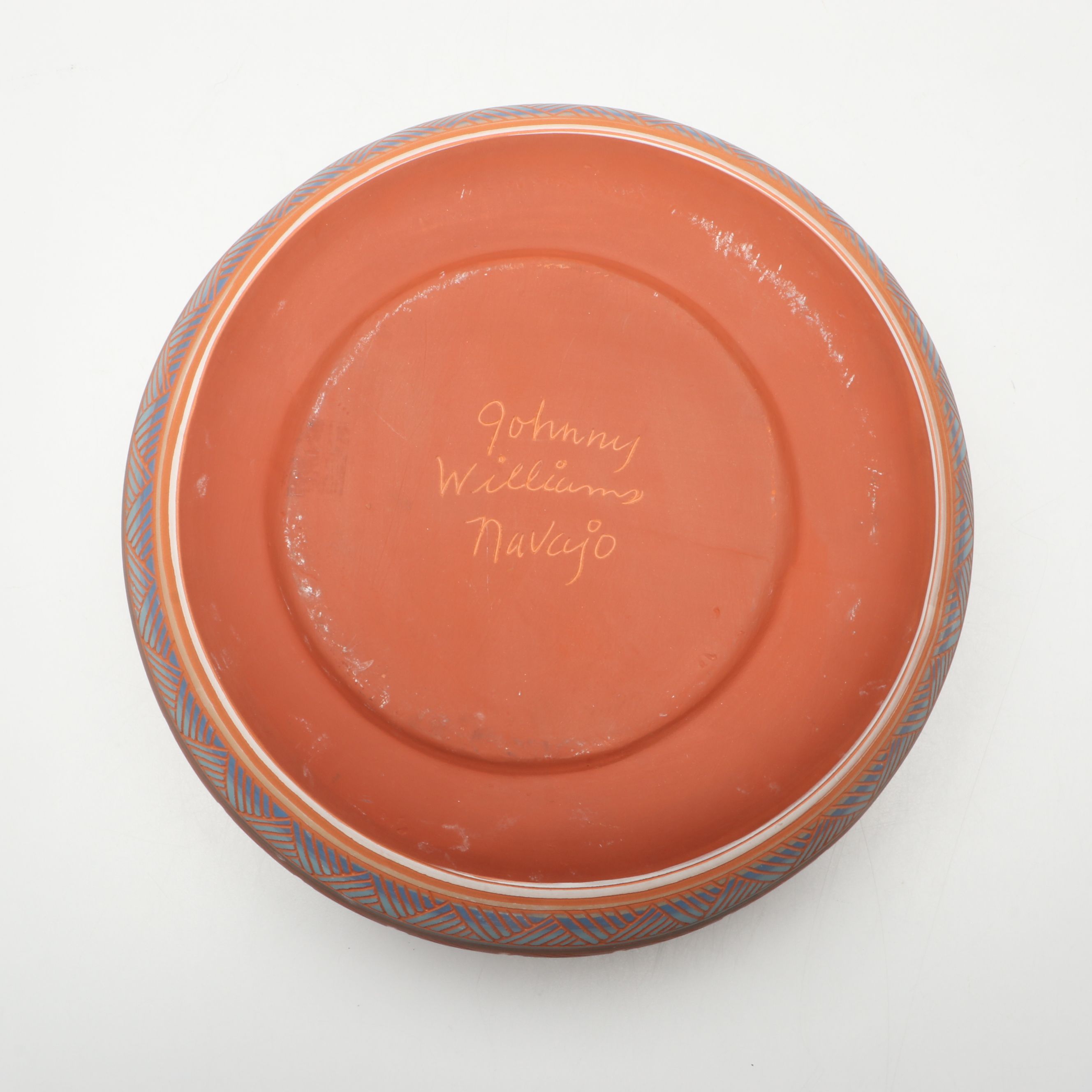 Johnny Williams Navajo Sgraffito Pottery Vase