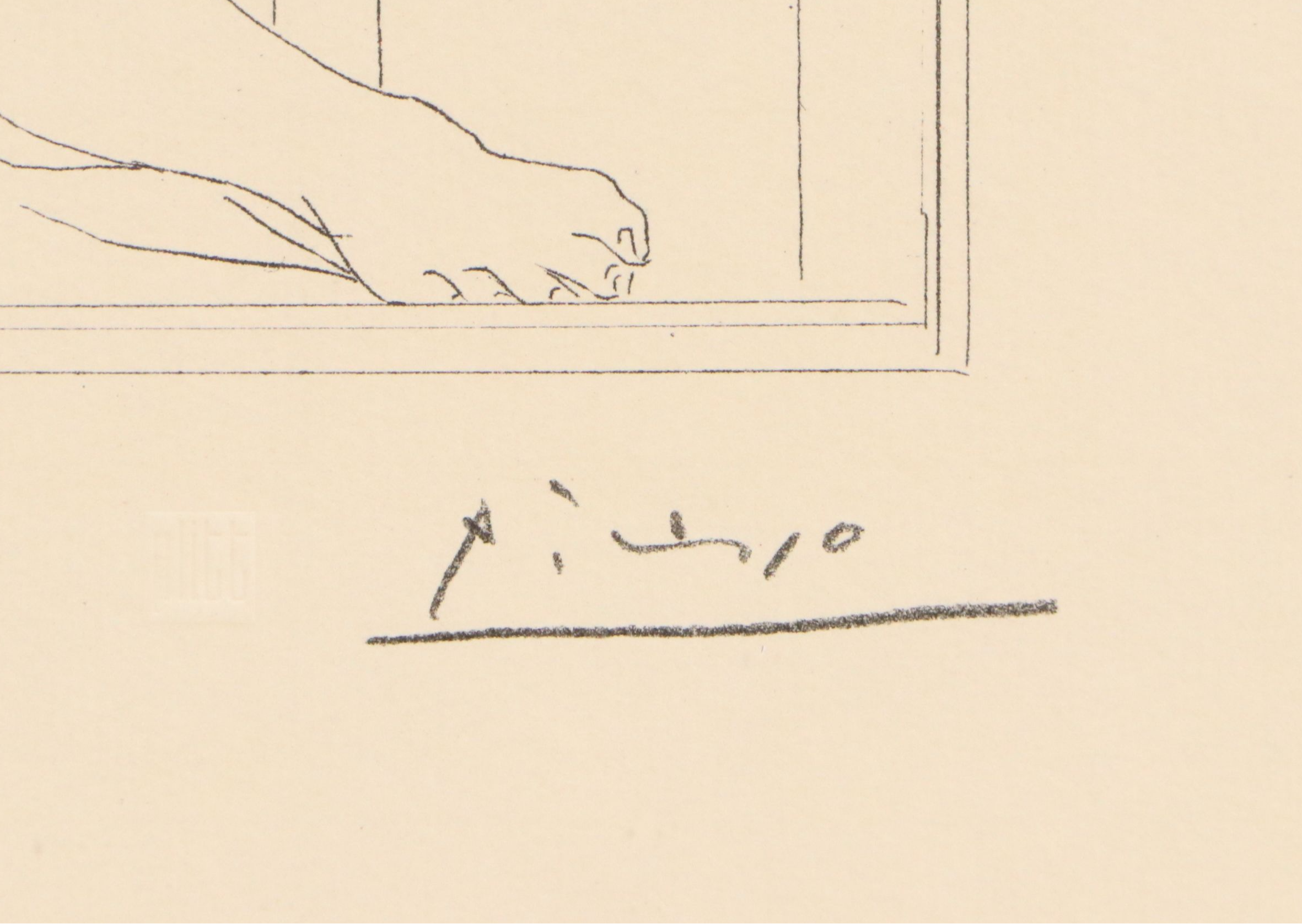 After Pablo Picasso Grain Screen "Sculptors, Models and Sculpture," Circa 1992