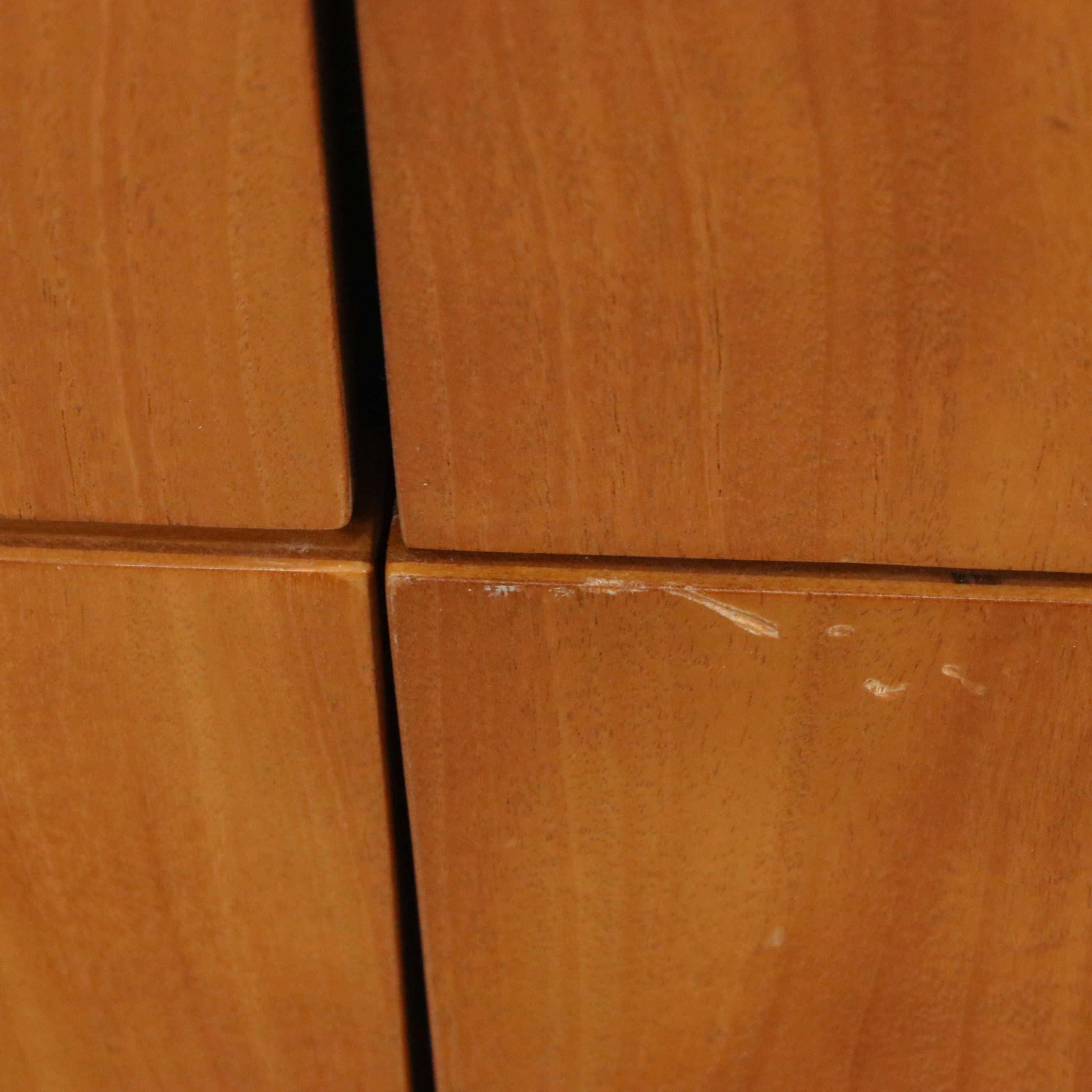 Charles Pfister for Baker Tamo Ash Dresser and Matching Circular Mirror