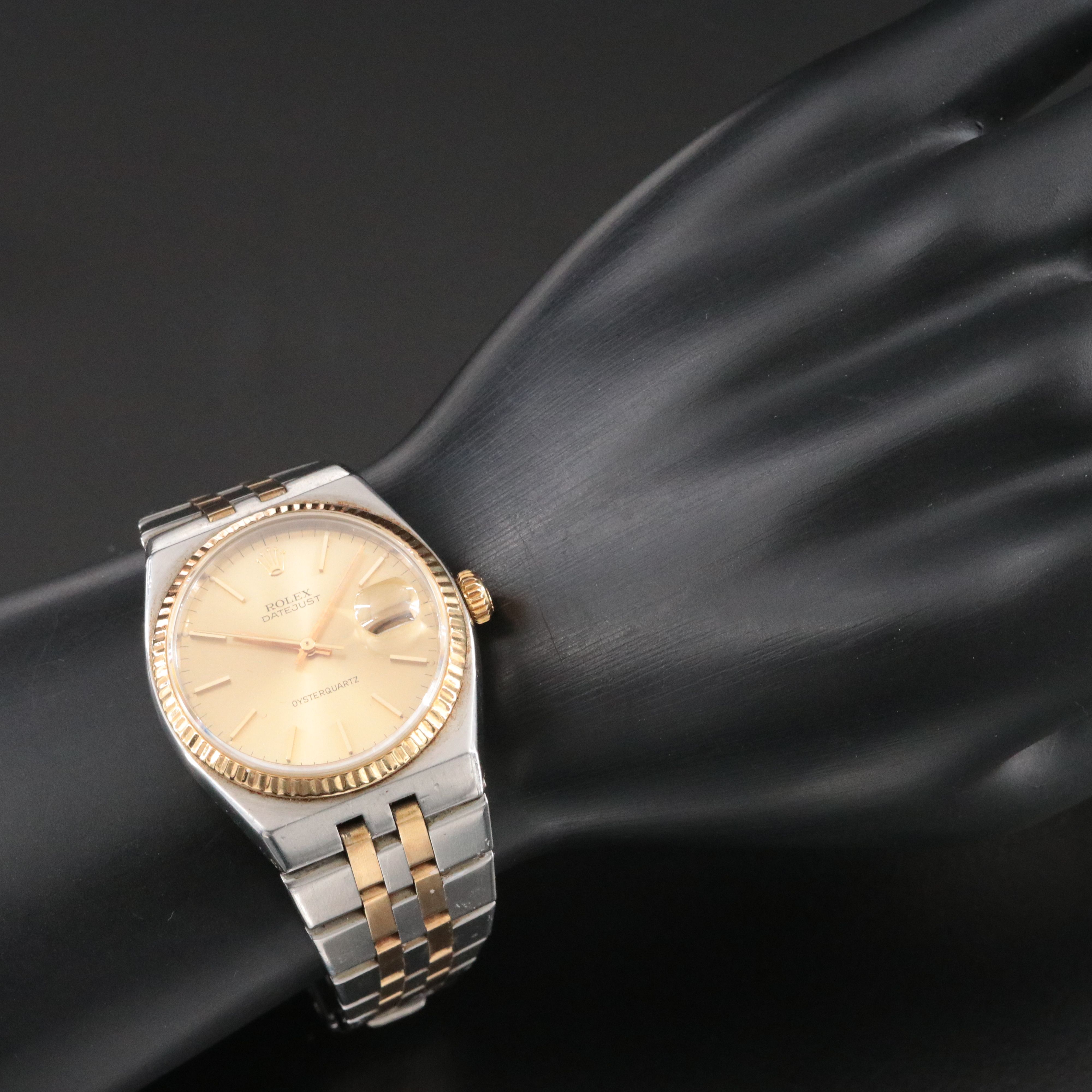 1978 Rolex Oysterquartz Datejust Two Tone 17013 Model Watch