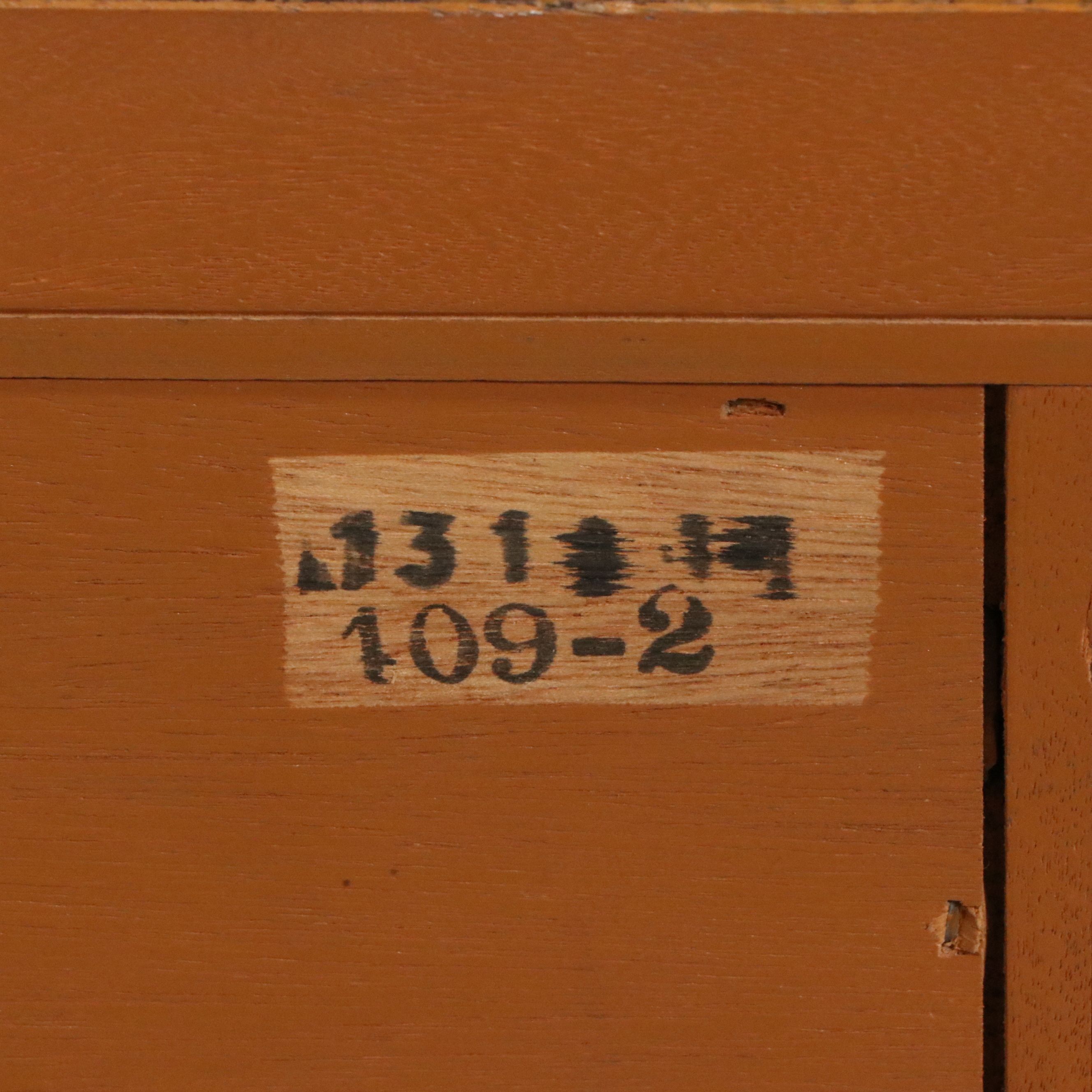 Charles Pfister for Baker Tamo Ash Dresser and Matching Circular Mirror