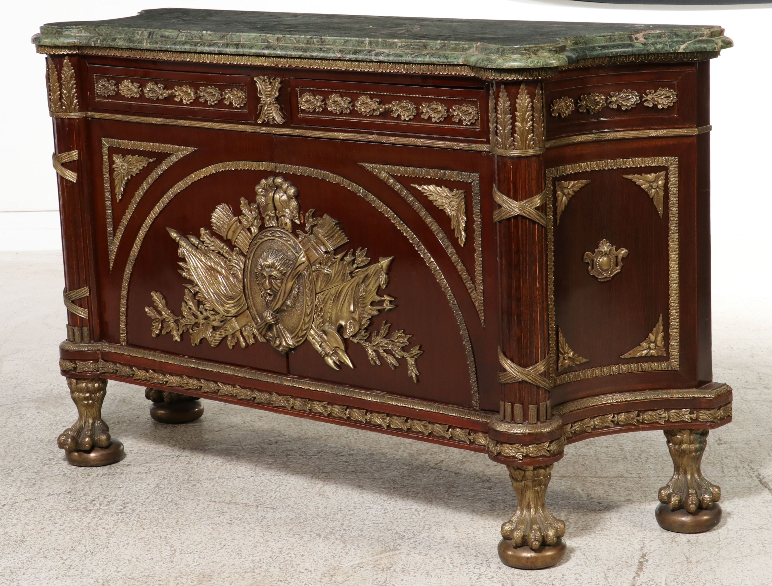 French Empire Style Gilt-Bronze Mounted Sideboard, Late 20th Century