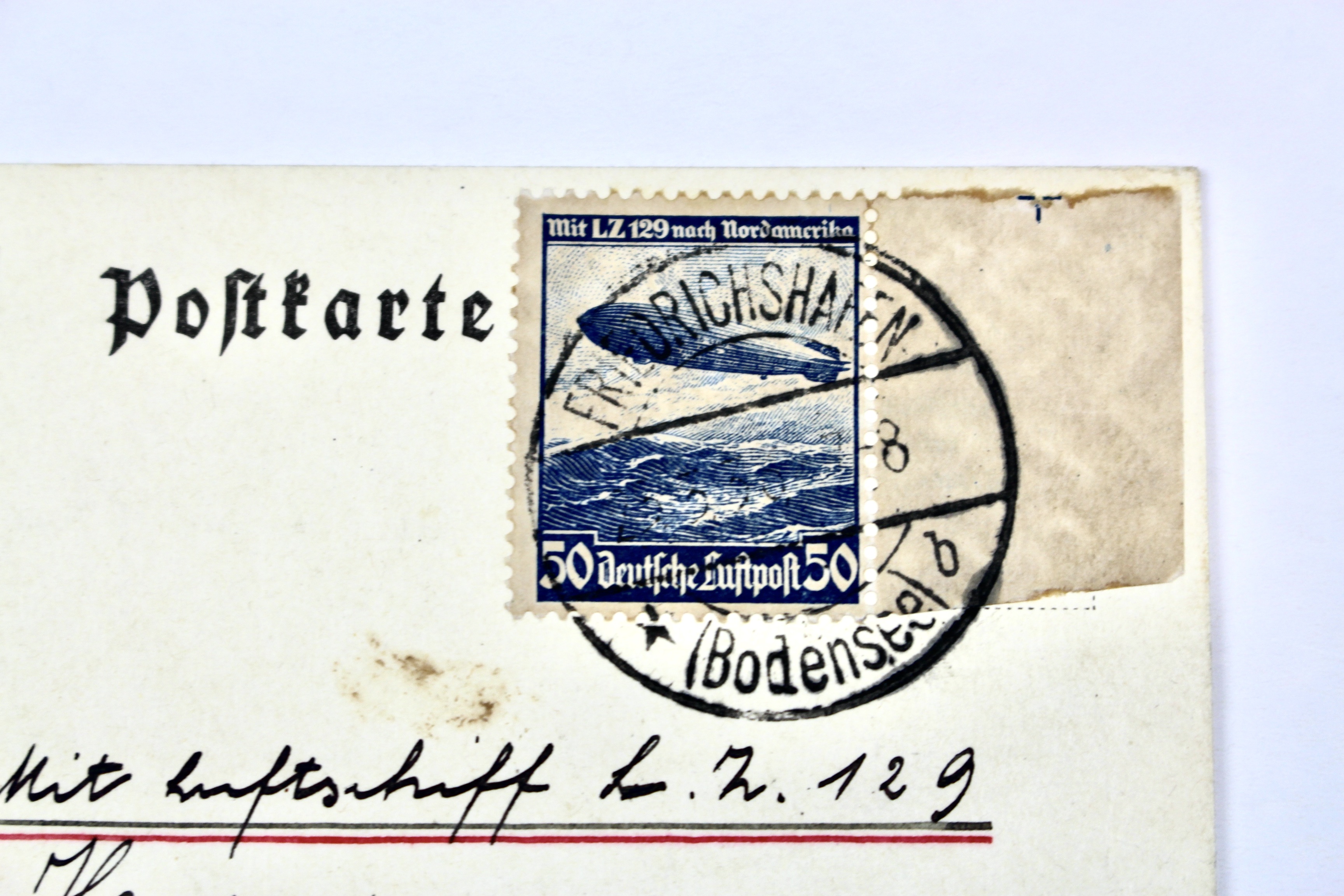 1936 Germany Hindenburg Postcard