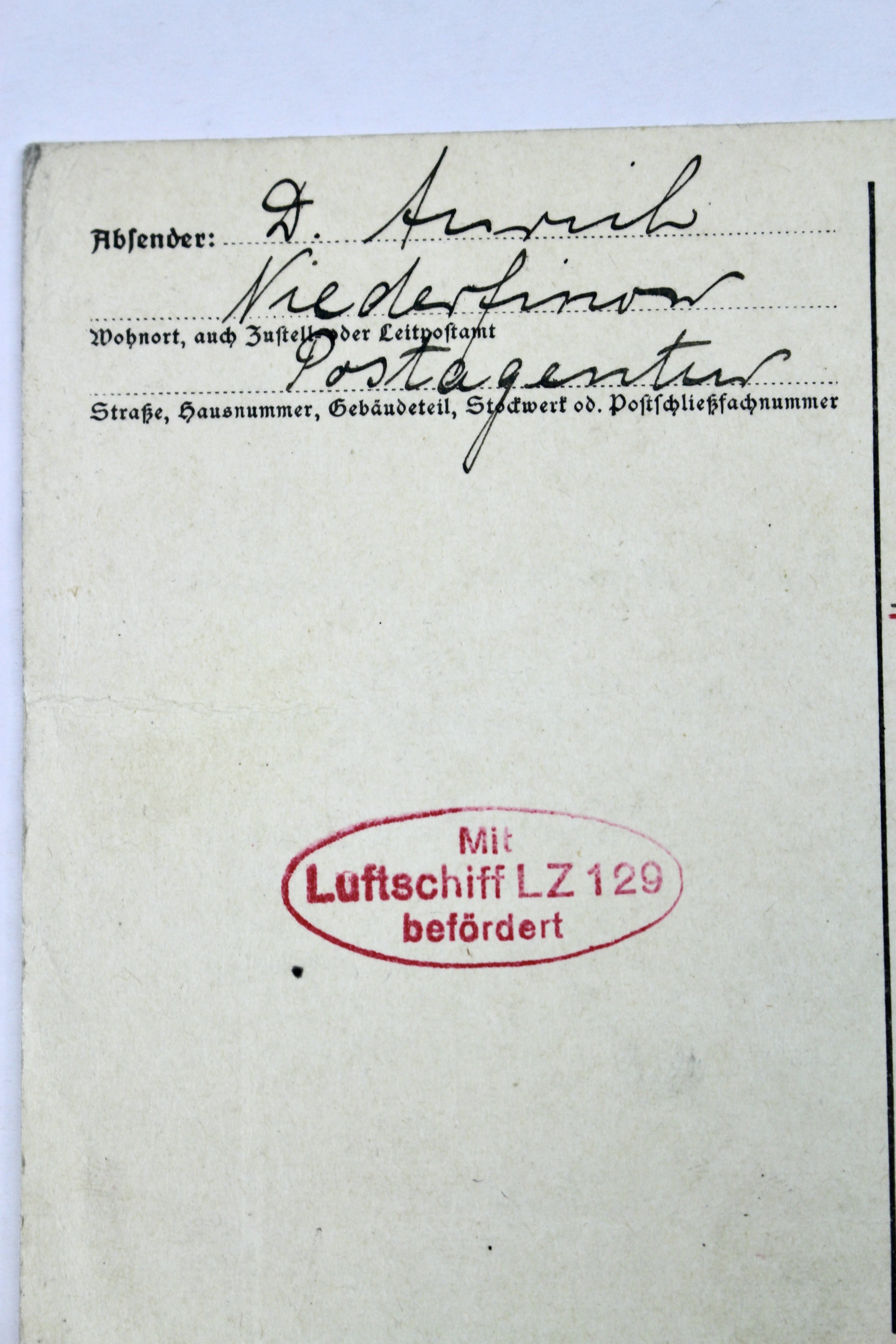 1936 Germany Hindenburg Postcard