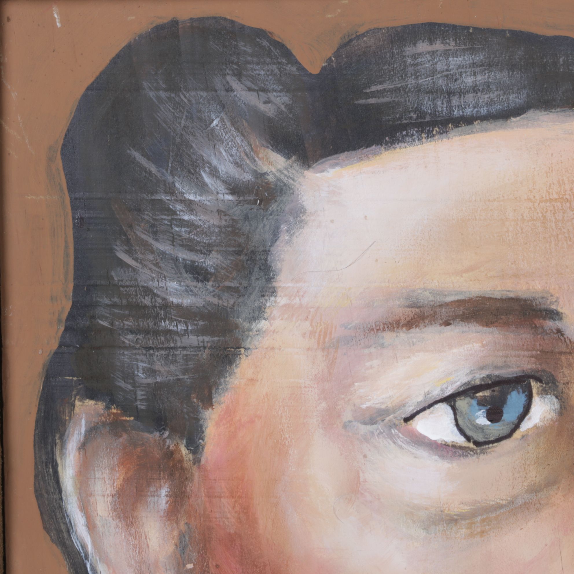 Aaron Wooten Stylized Mixed Media Portrait Painting "Simone Beauvoir", 2026