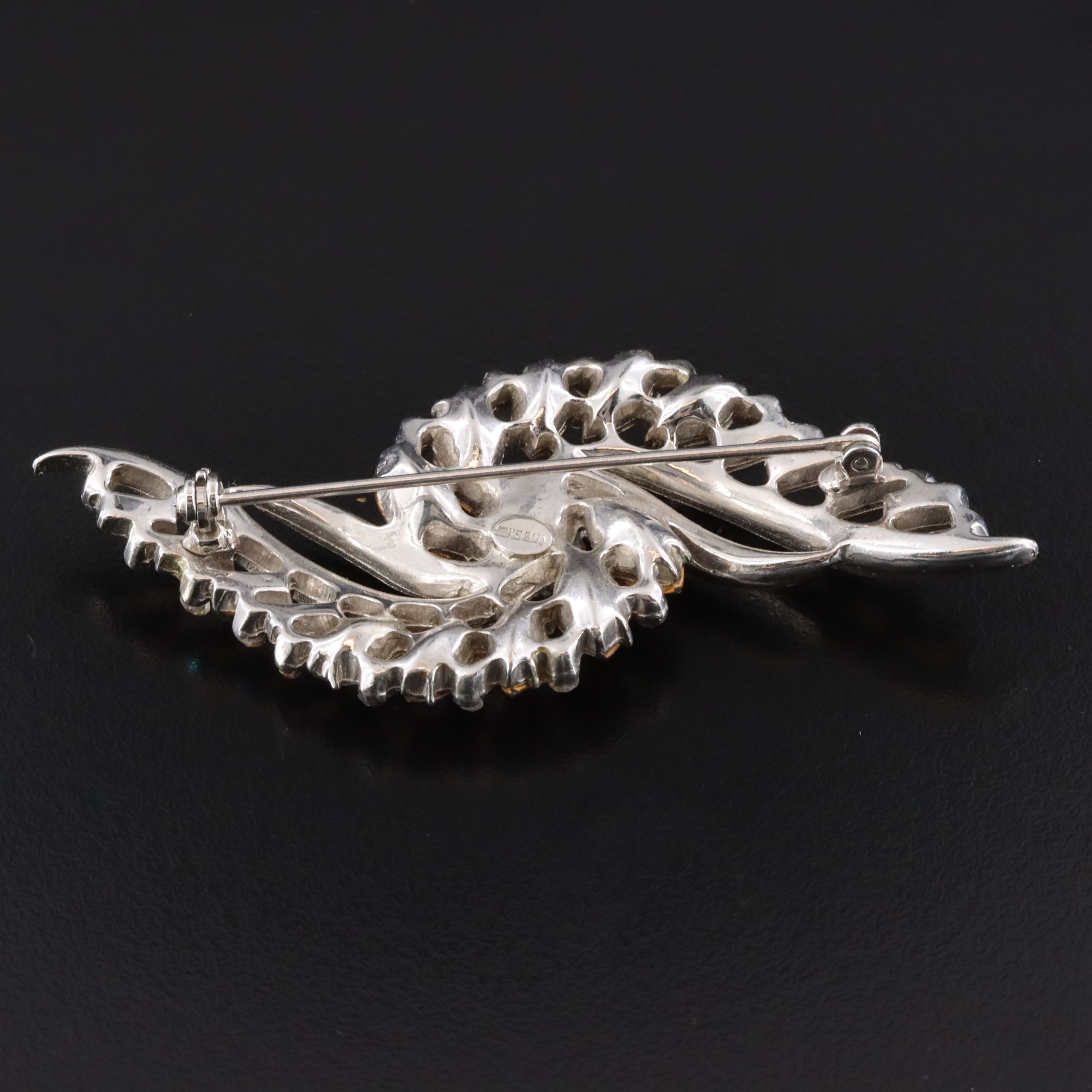 Vintage Joseph Wiesner Rhinestone Brooch