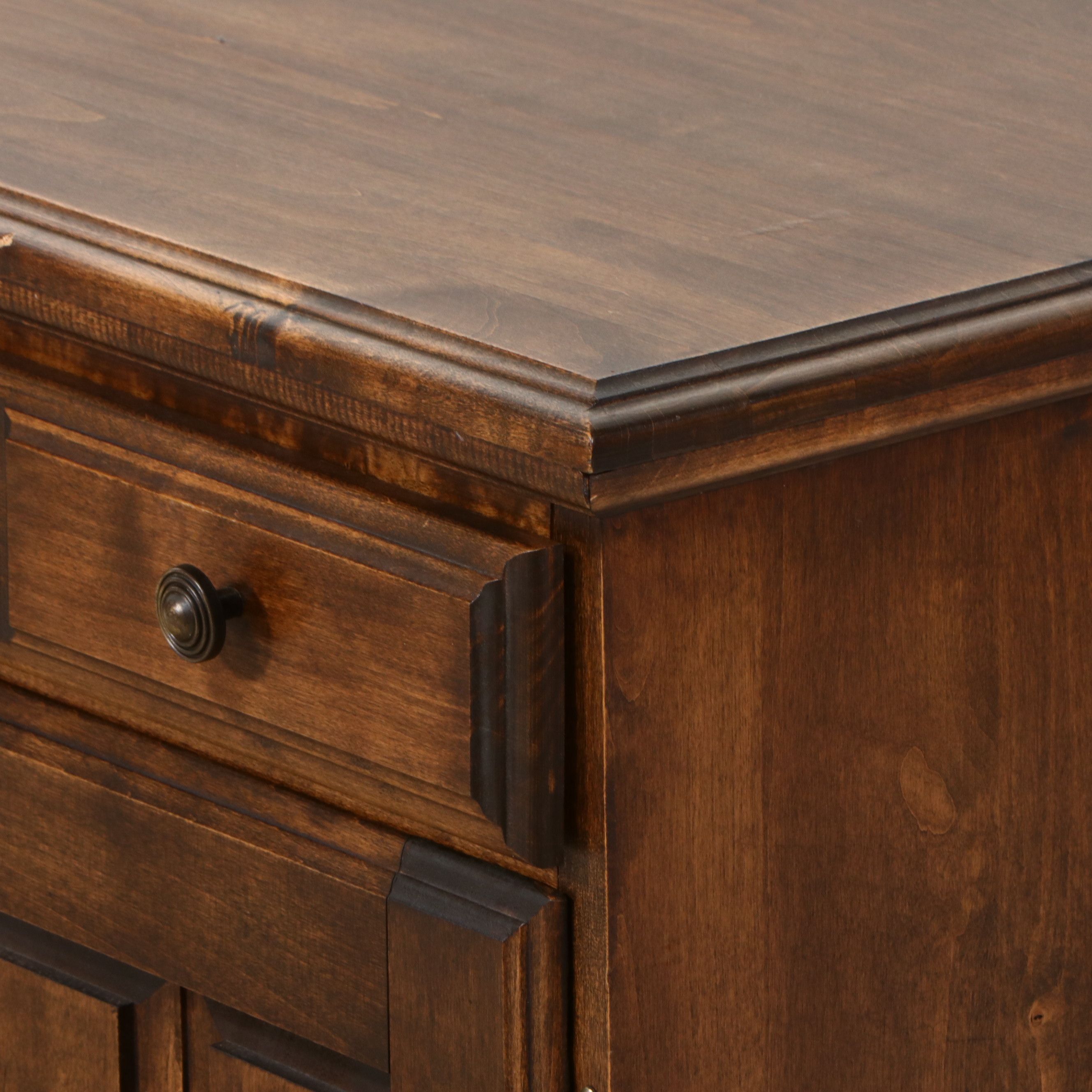 Spanish Revival Brutalist Style Oak Sideboard, Late 20th Century