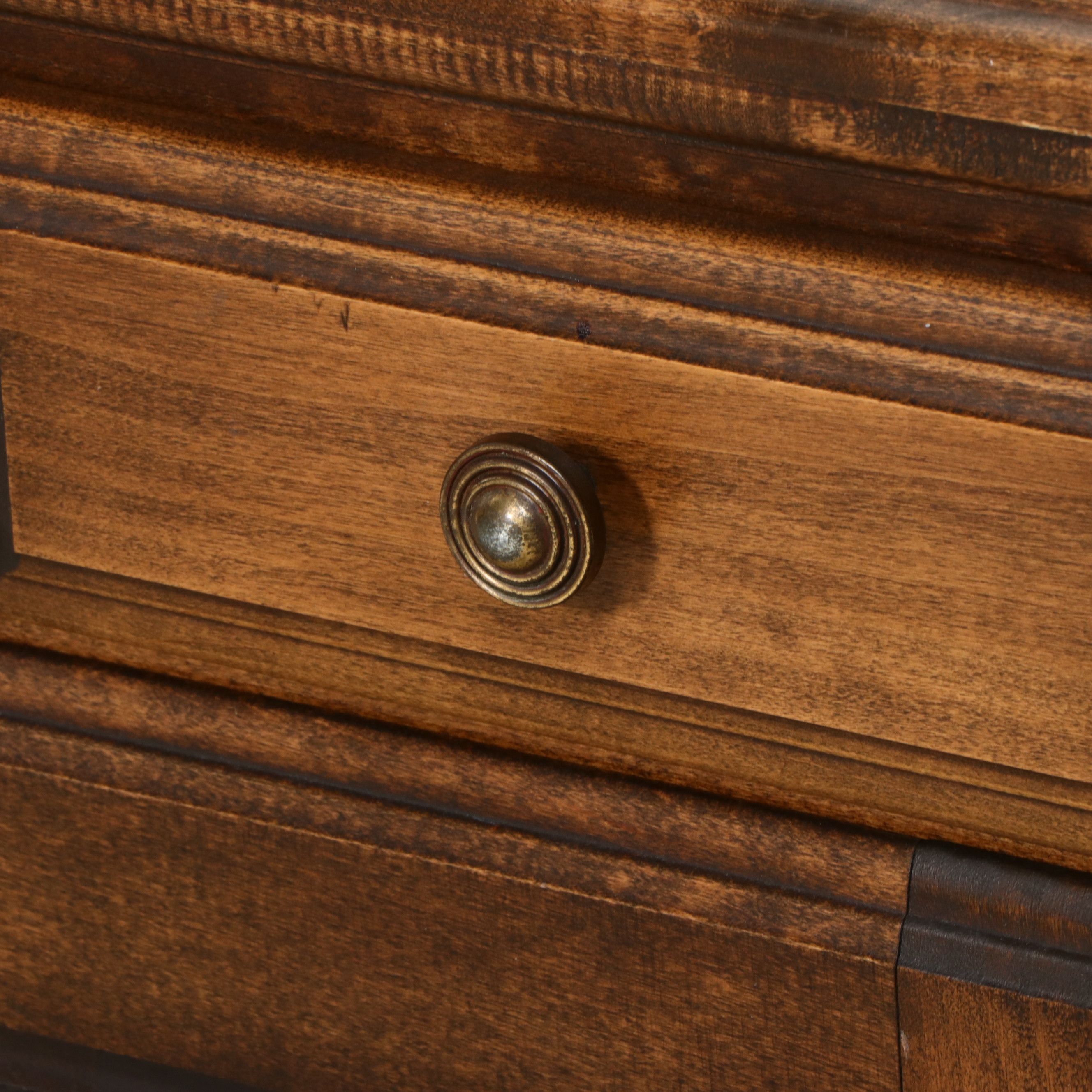 Spanish Revival Brutalist Style Oak Sideboard, Late 20th Century