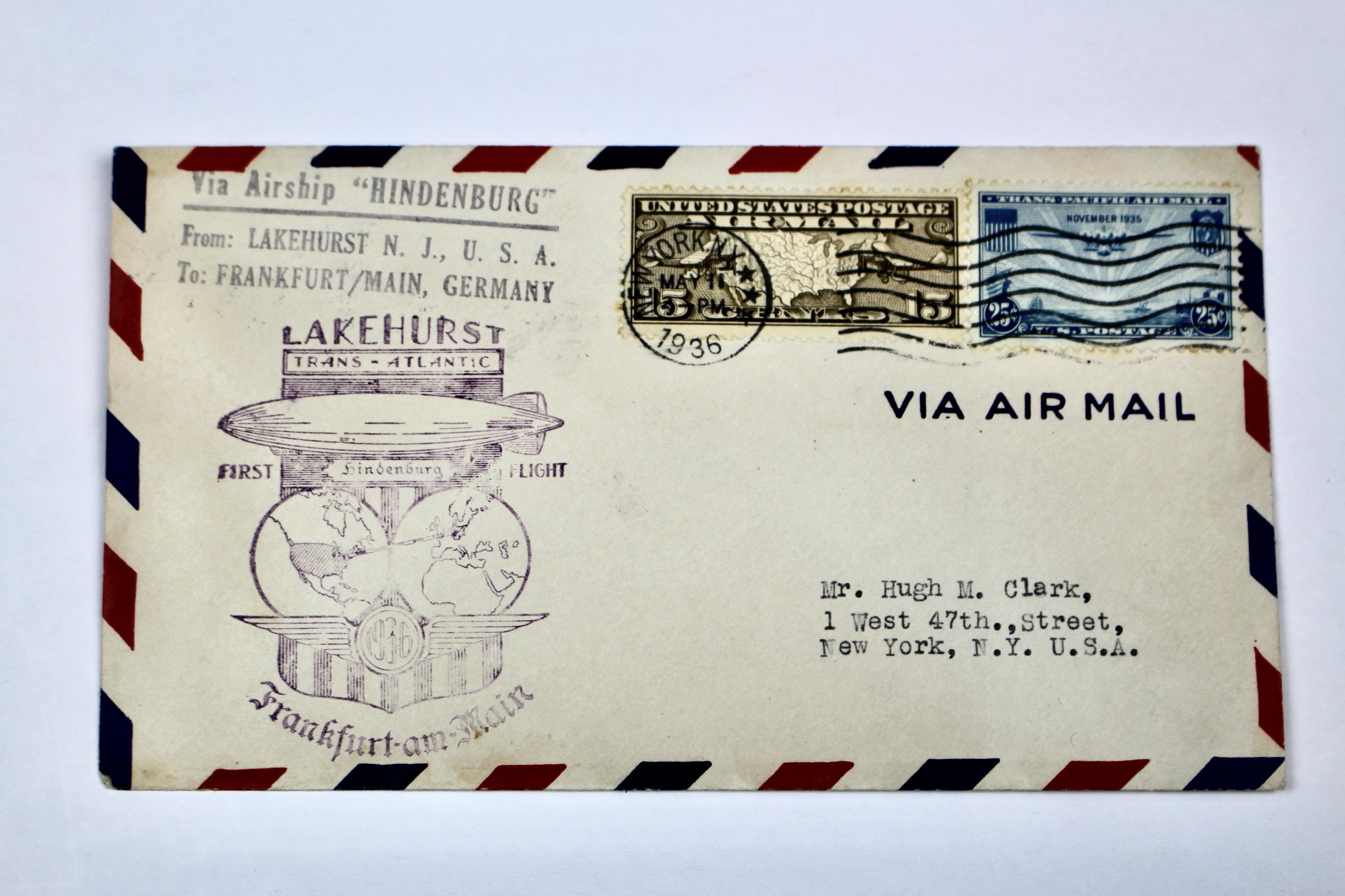 1936 Hindenburg Graf Zeppelin Postal Cover