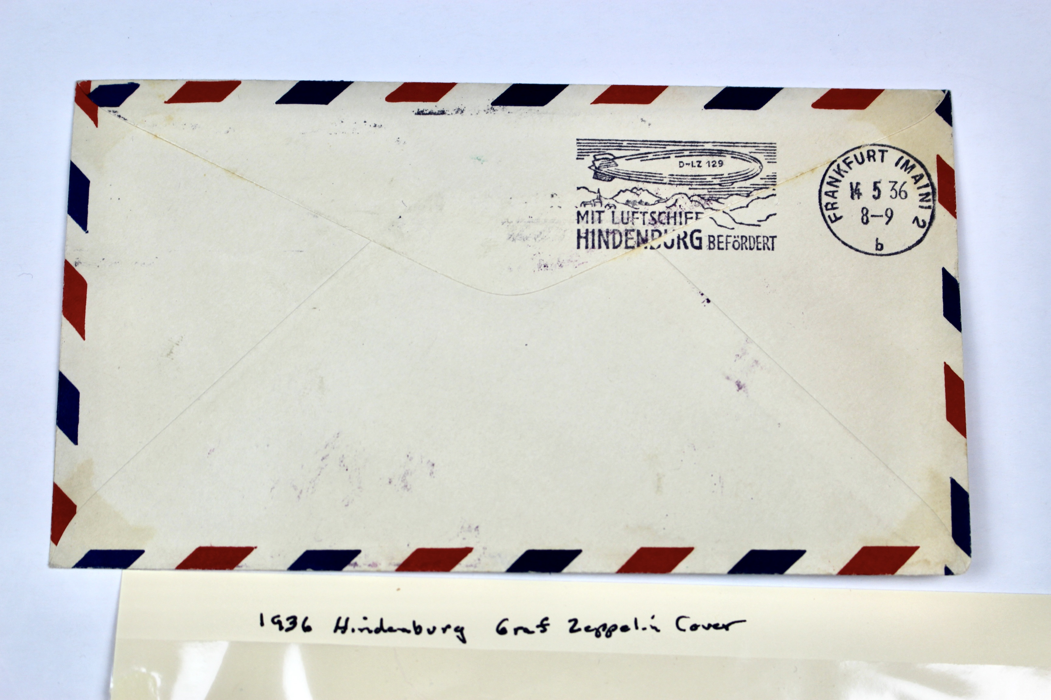 1936 Hindenburg Graf Zeppelin Postal Cover