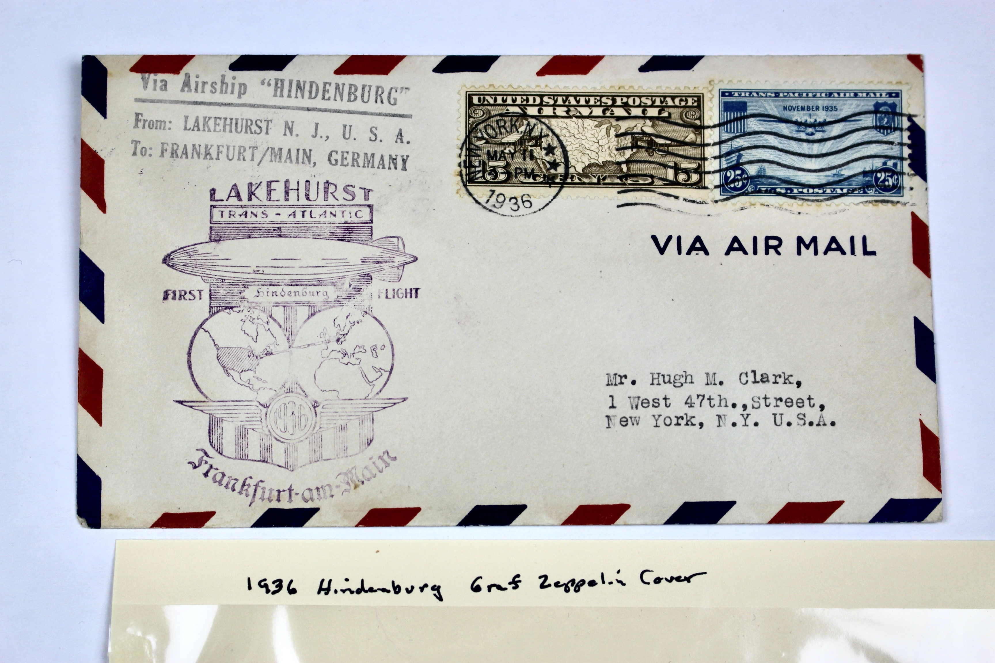 1936 Hindenburg Graf Zeppelin Postal Cover