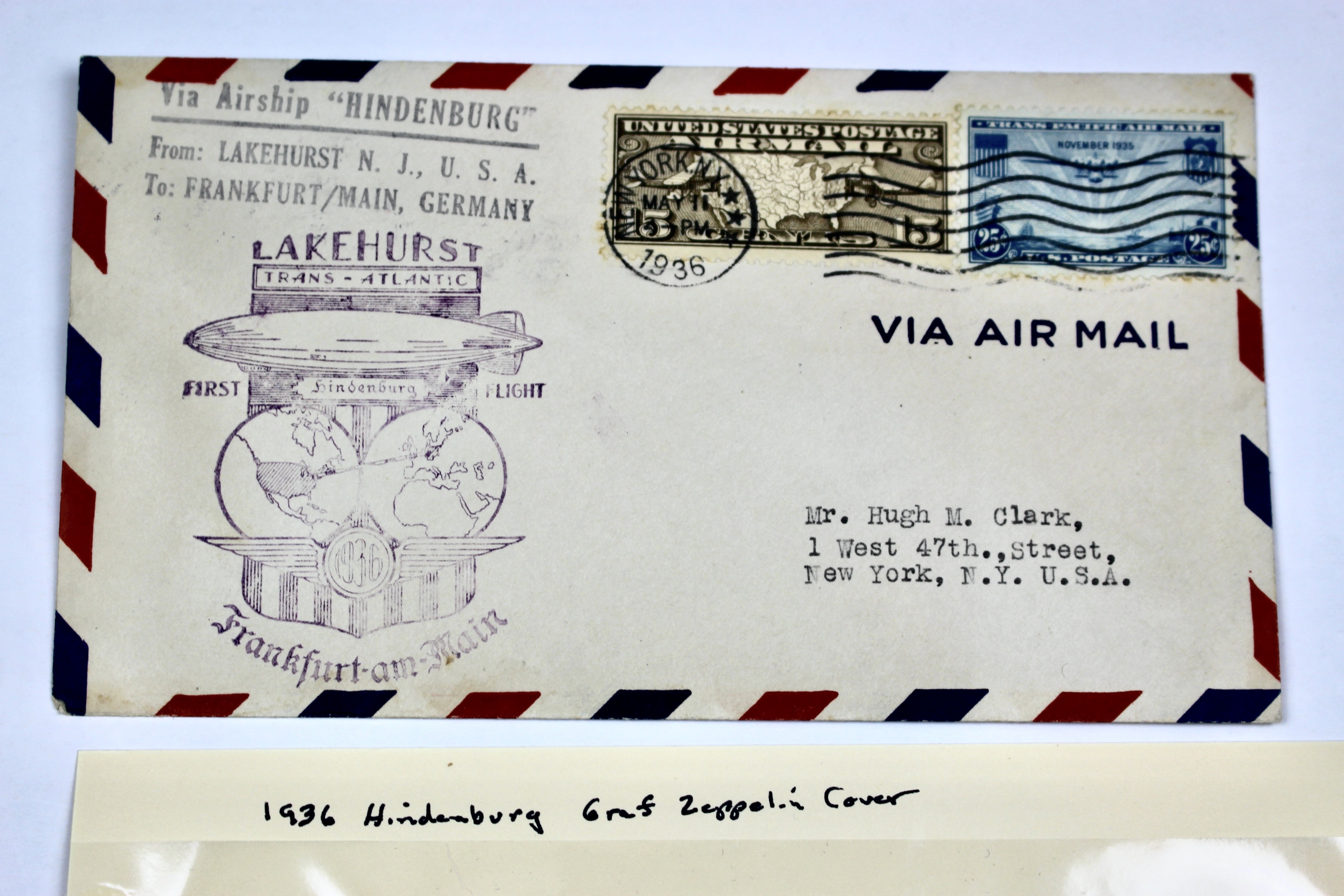 1936 Hindenburg Graf Zeppelin Postal Cover