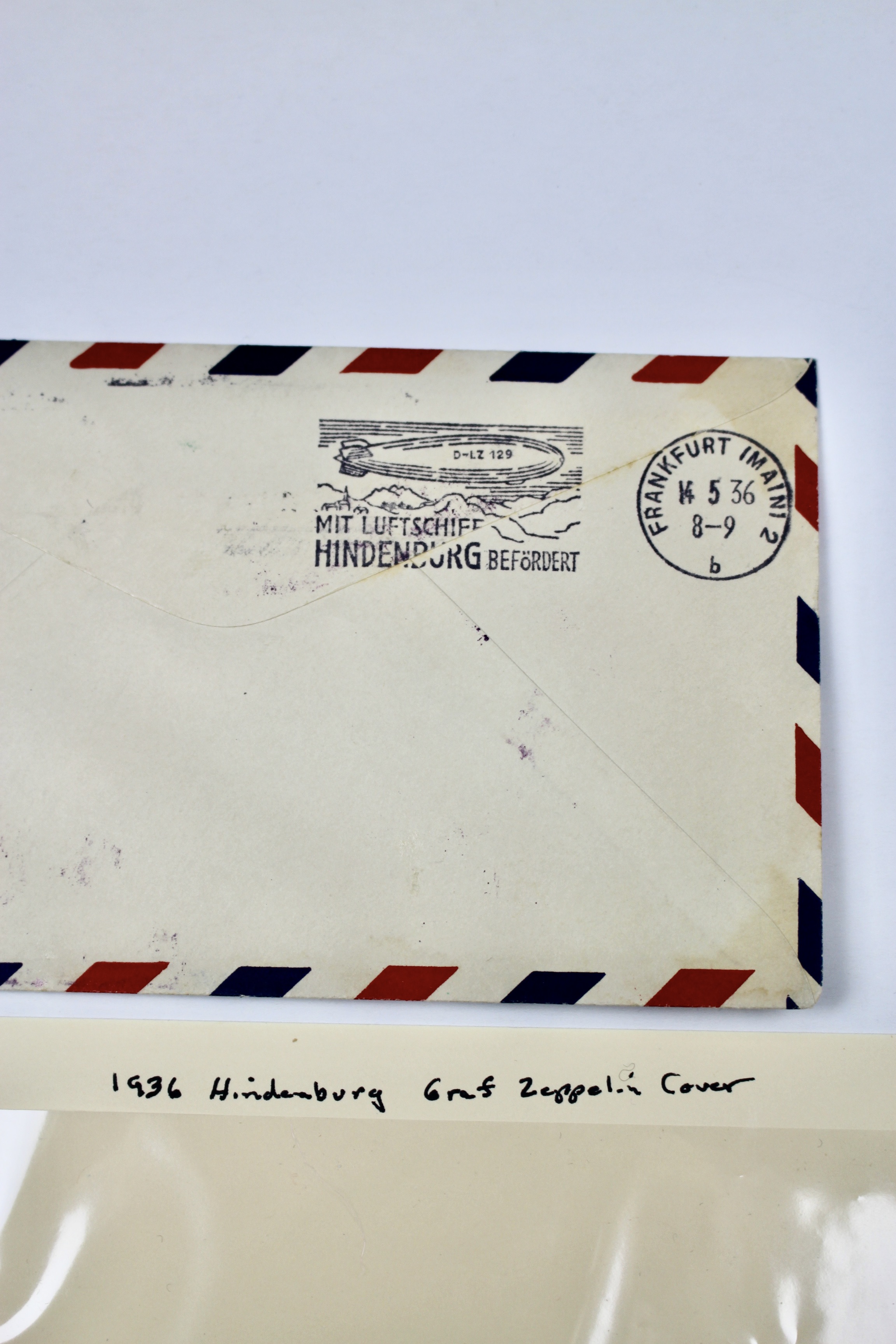 1936 Hindenburg Graf Zeppelin Postal Cover