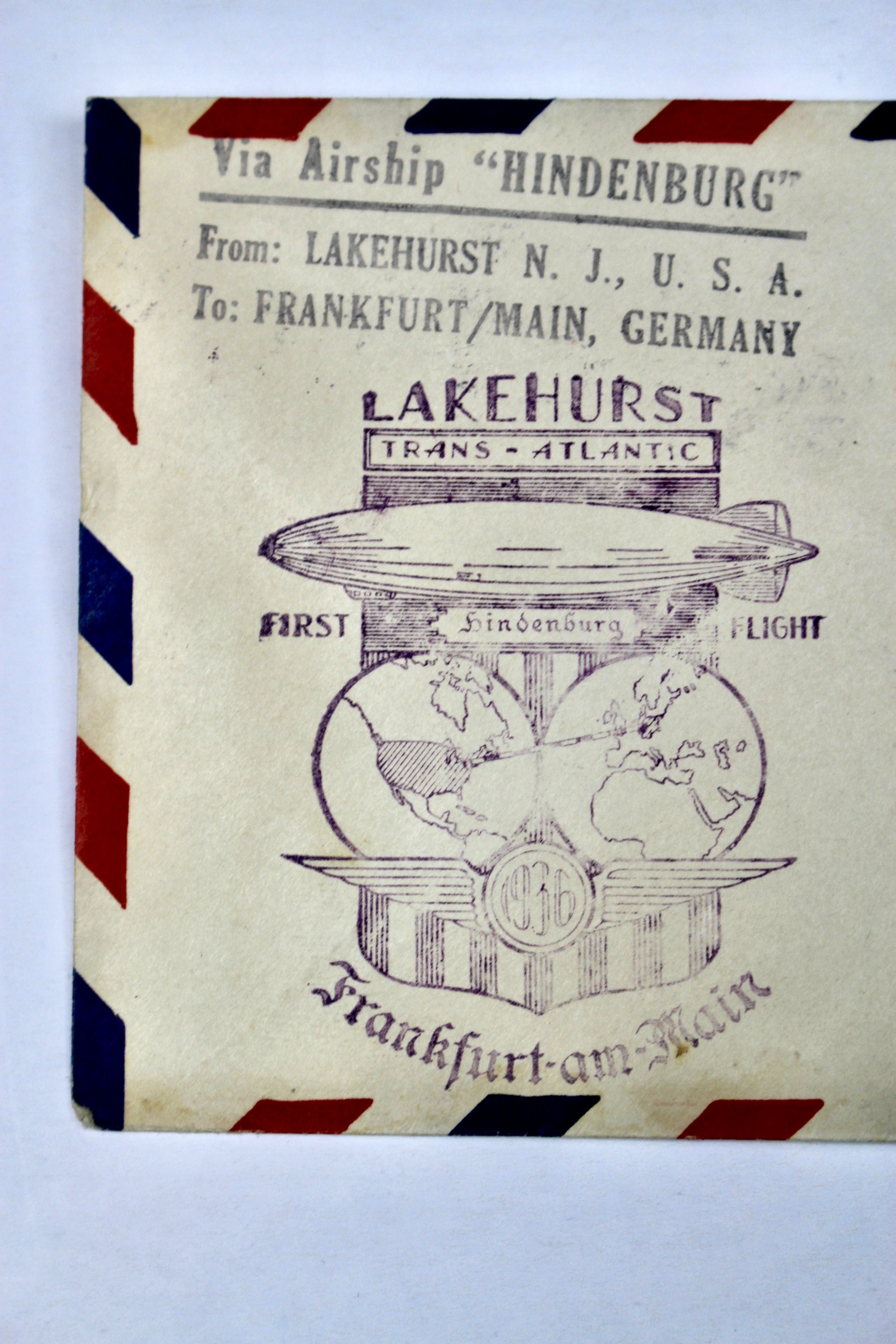 1936 Hindenburg Graf Zeppelin Postal Cover