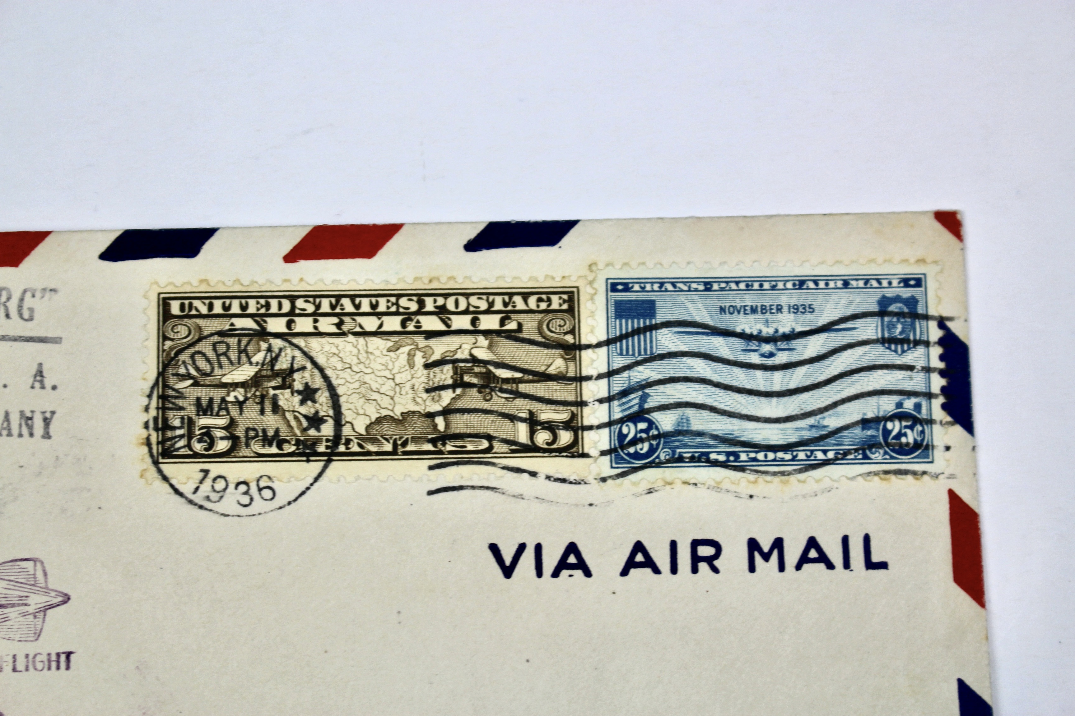 1936 Hindenburg Graf Zeppelin Postal Cover