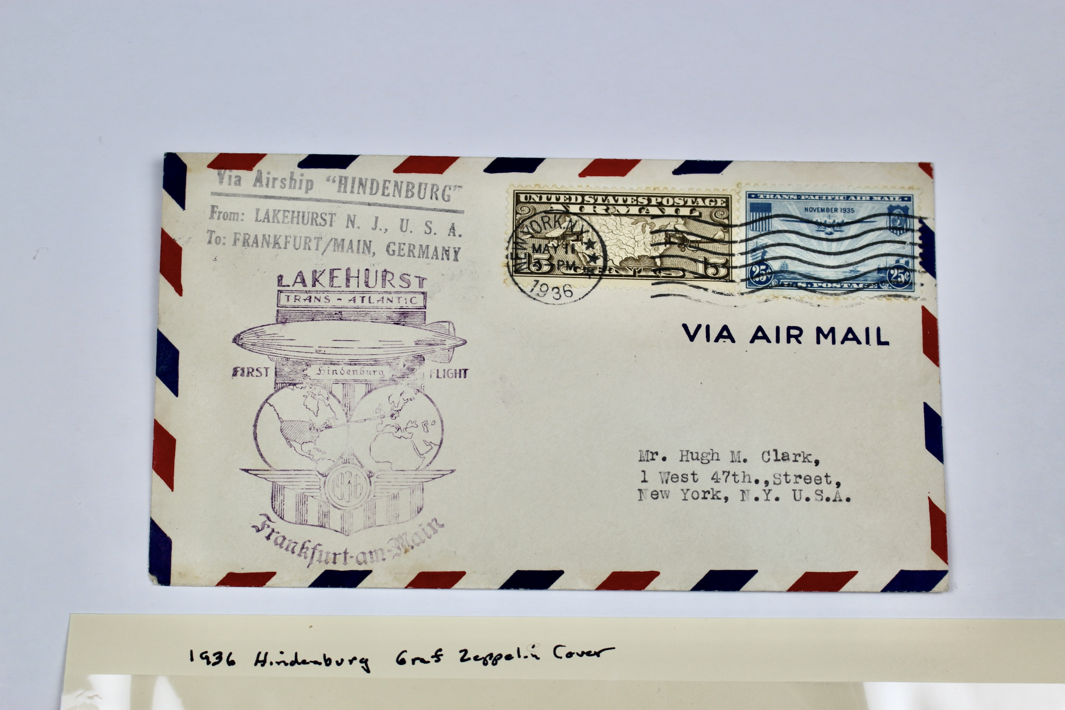 1936 Hindenburg Graf Zeppelin Postal Cover