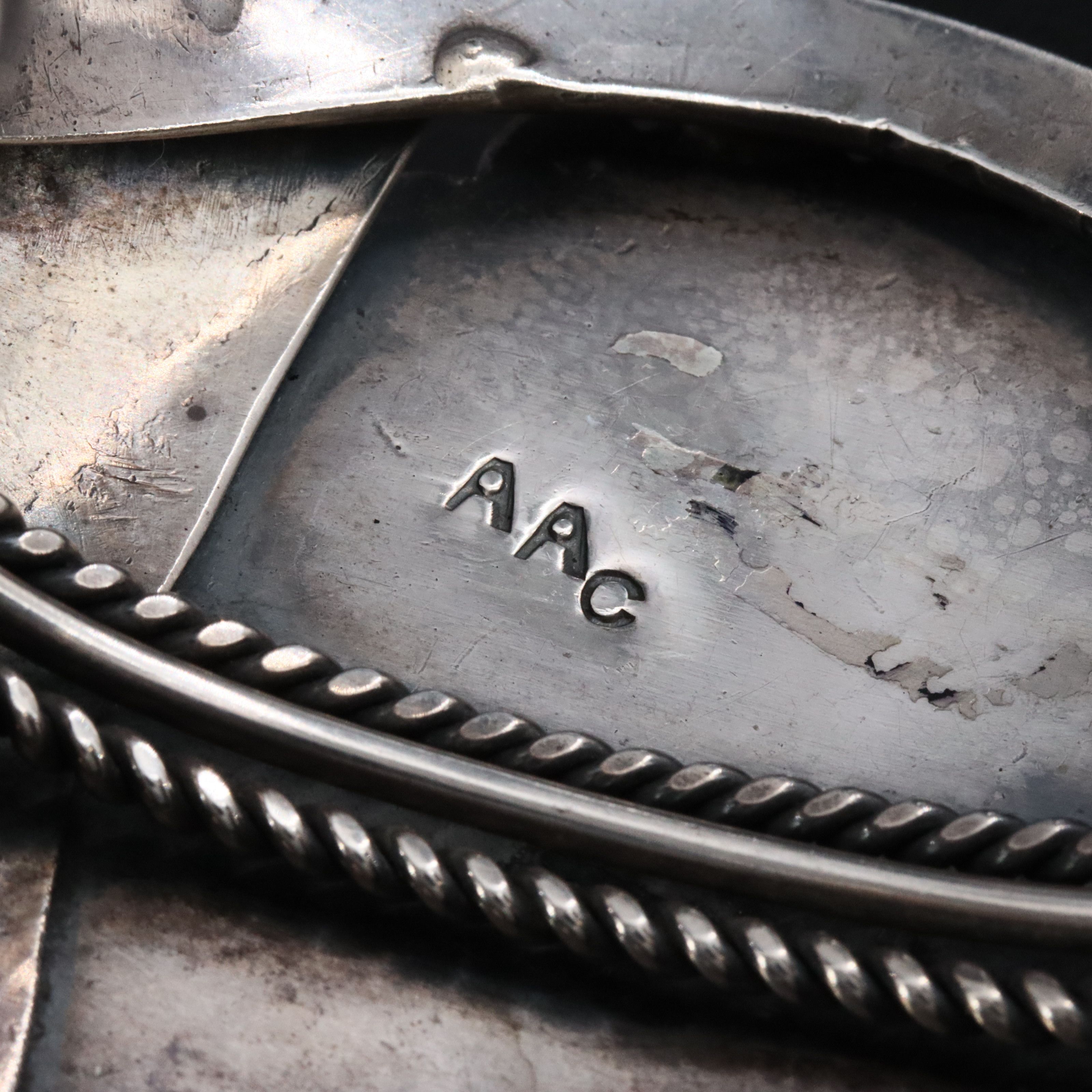 Vintage Signed Southwestern Sterling Turquoise Cuff Bracelet