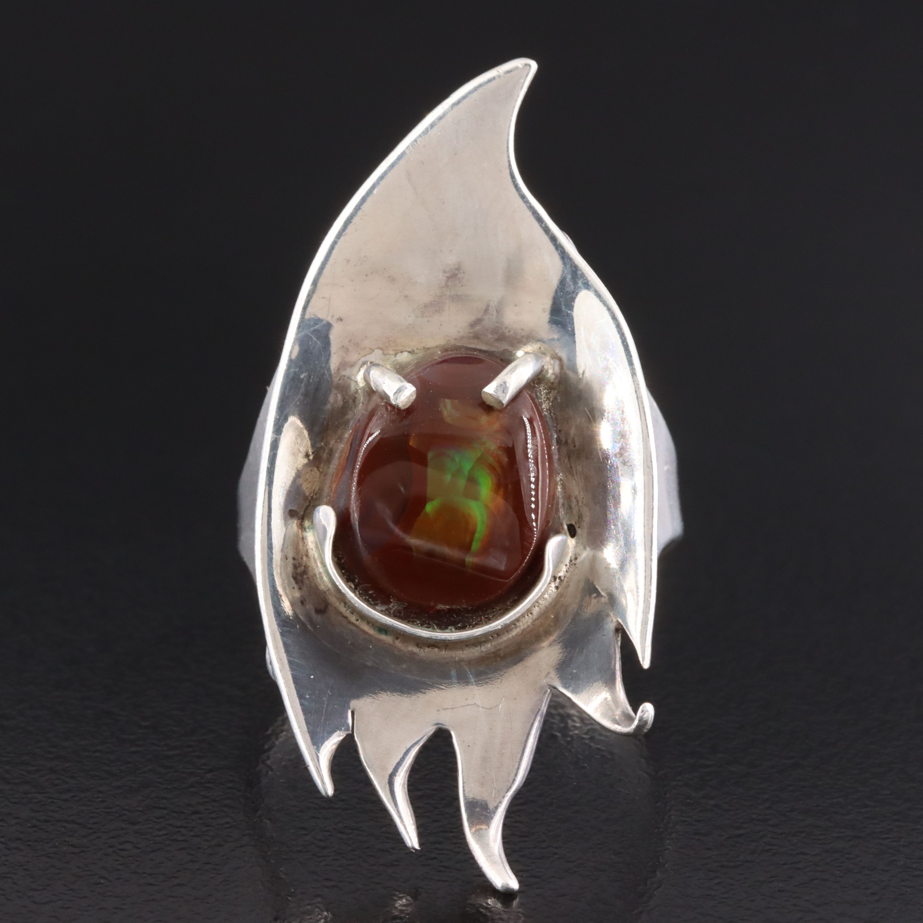 Artistan Sterling Fire Agate Ring