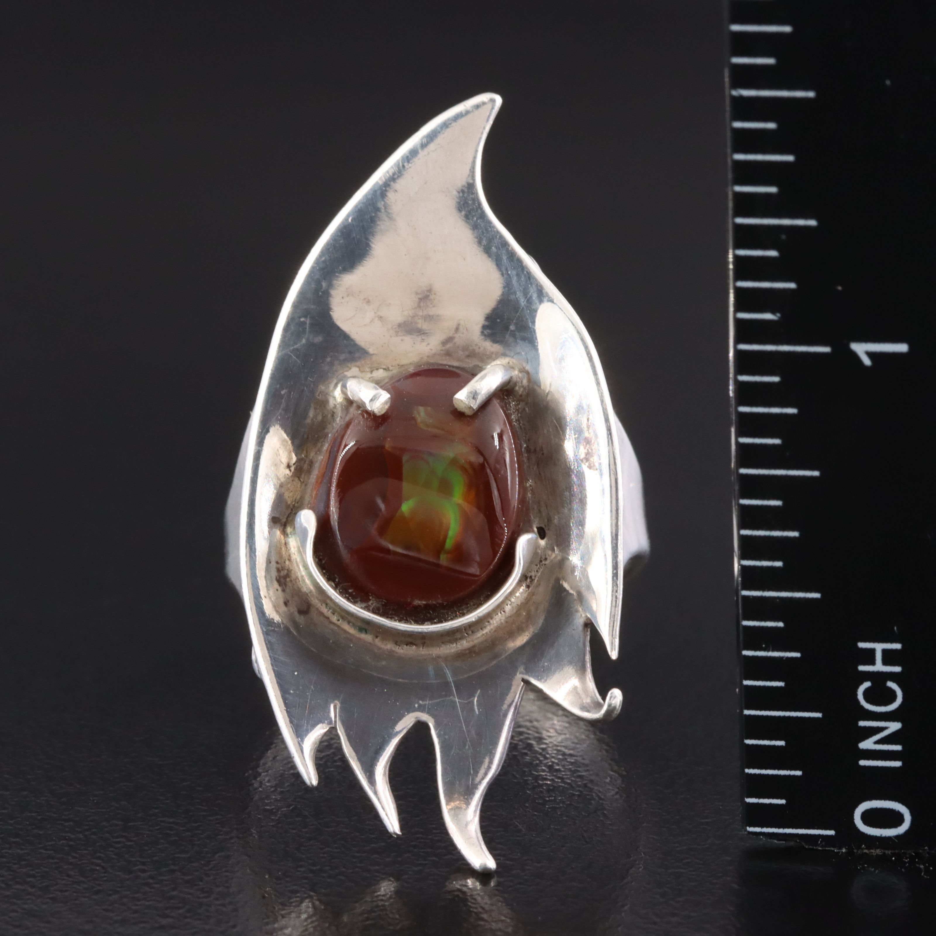Artistan Sterling Fire Agate Ring