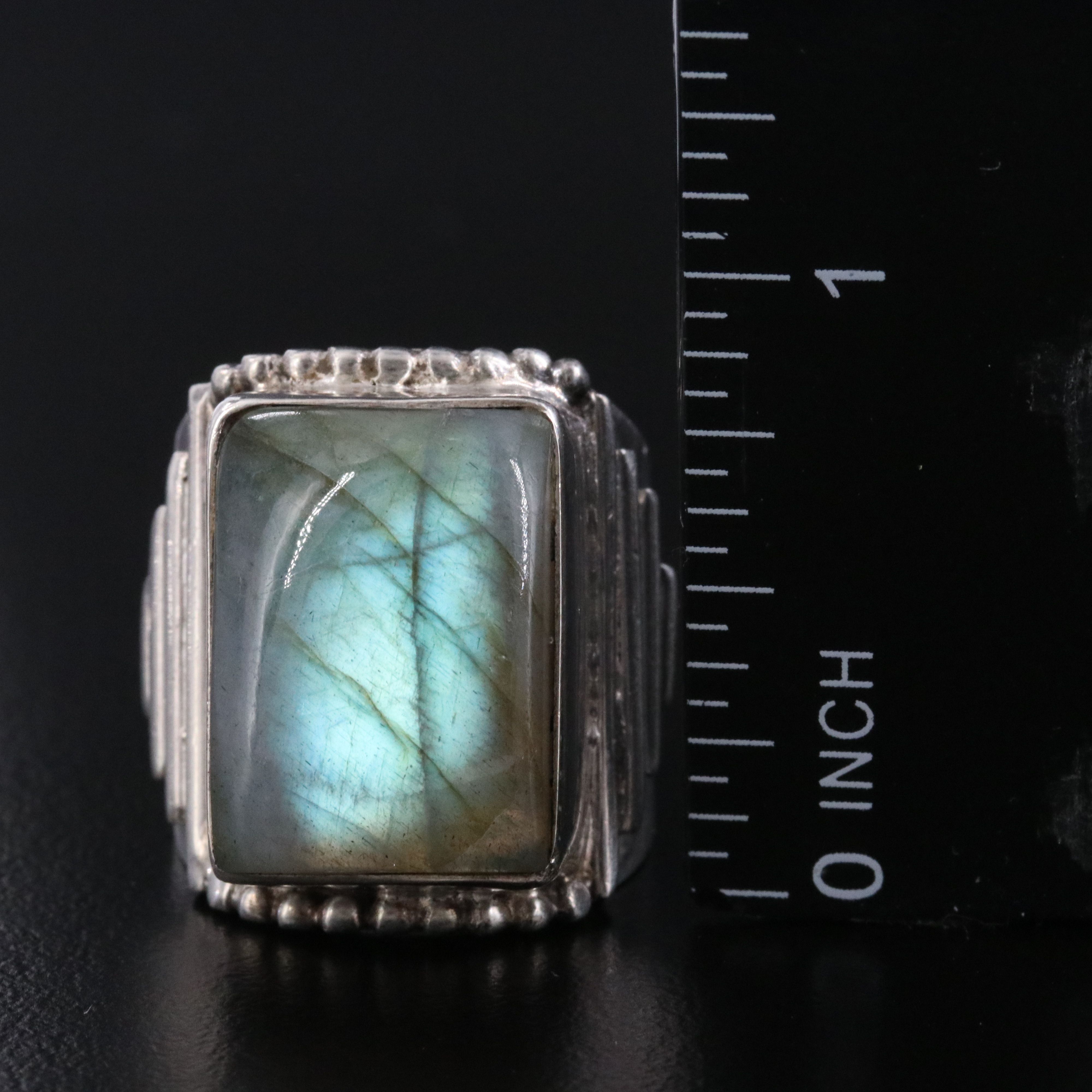 Sterling Rings Featuring Sarda, Labradorite and 18K Gold Accents