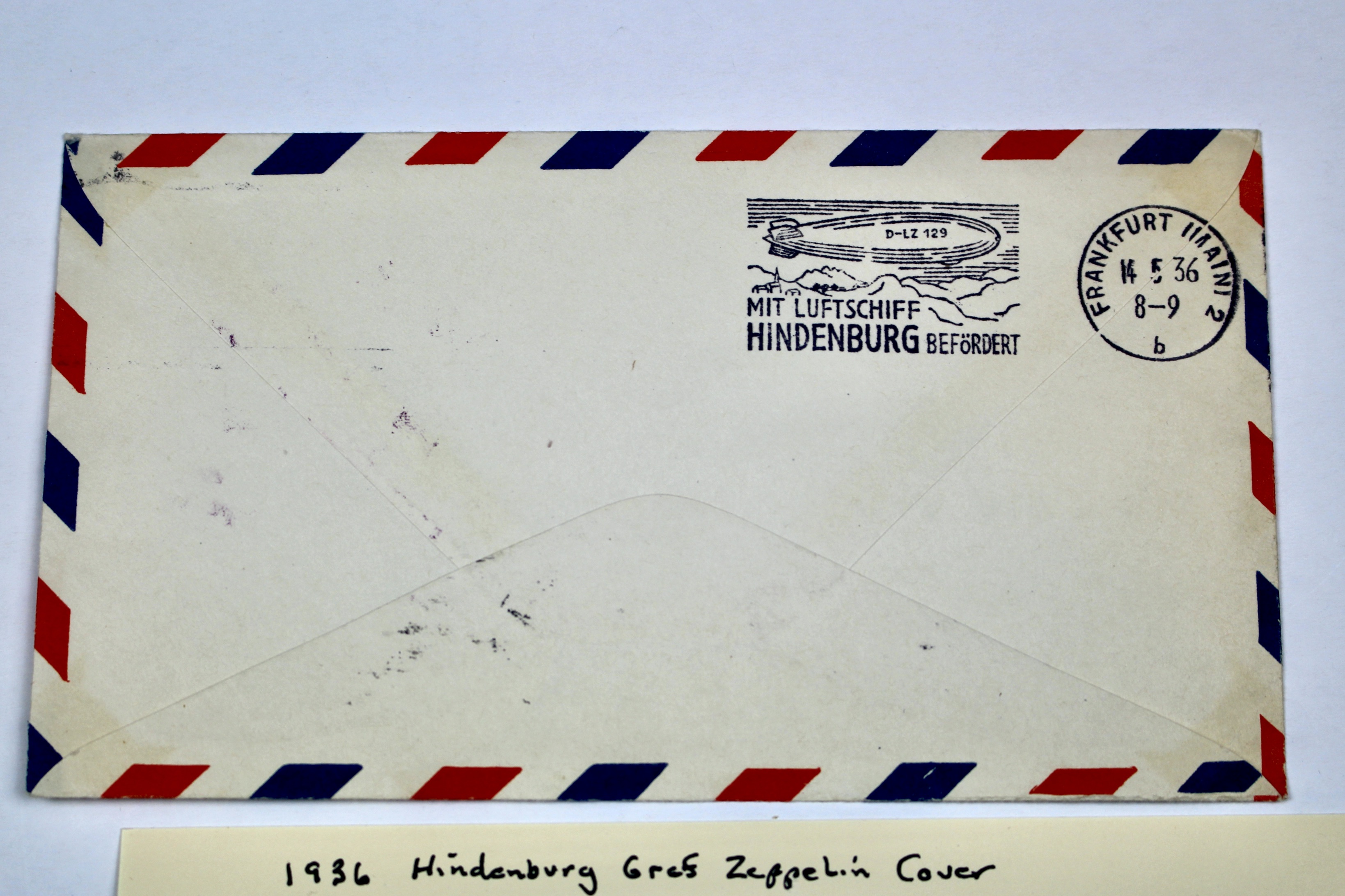 1936 Hindenburg Graf Zeppelin Postal Cover