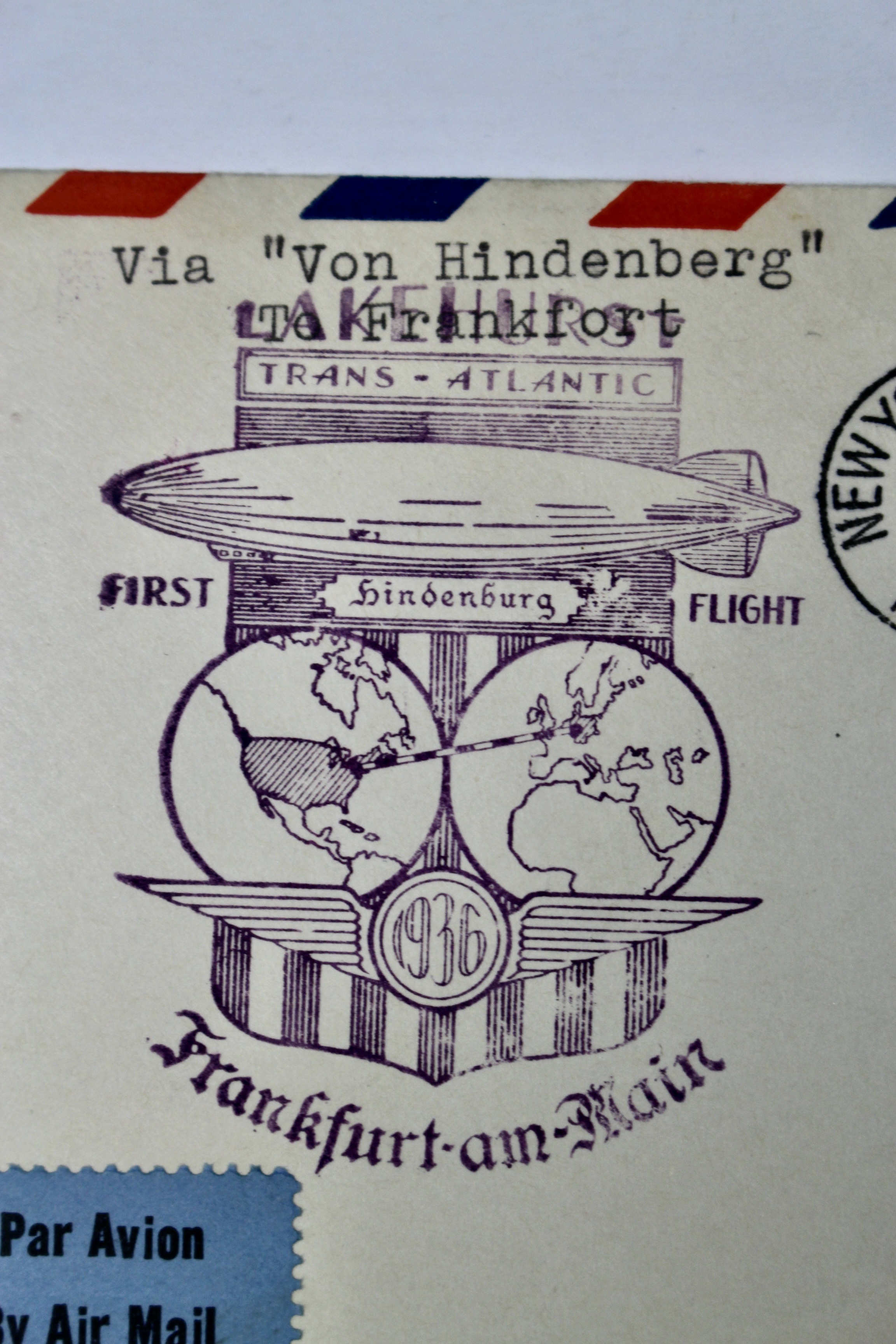 1936 Hindenburg Graf Zeppelin Postal Cover