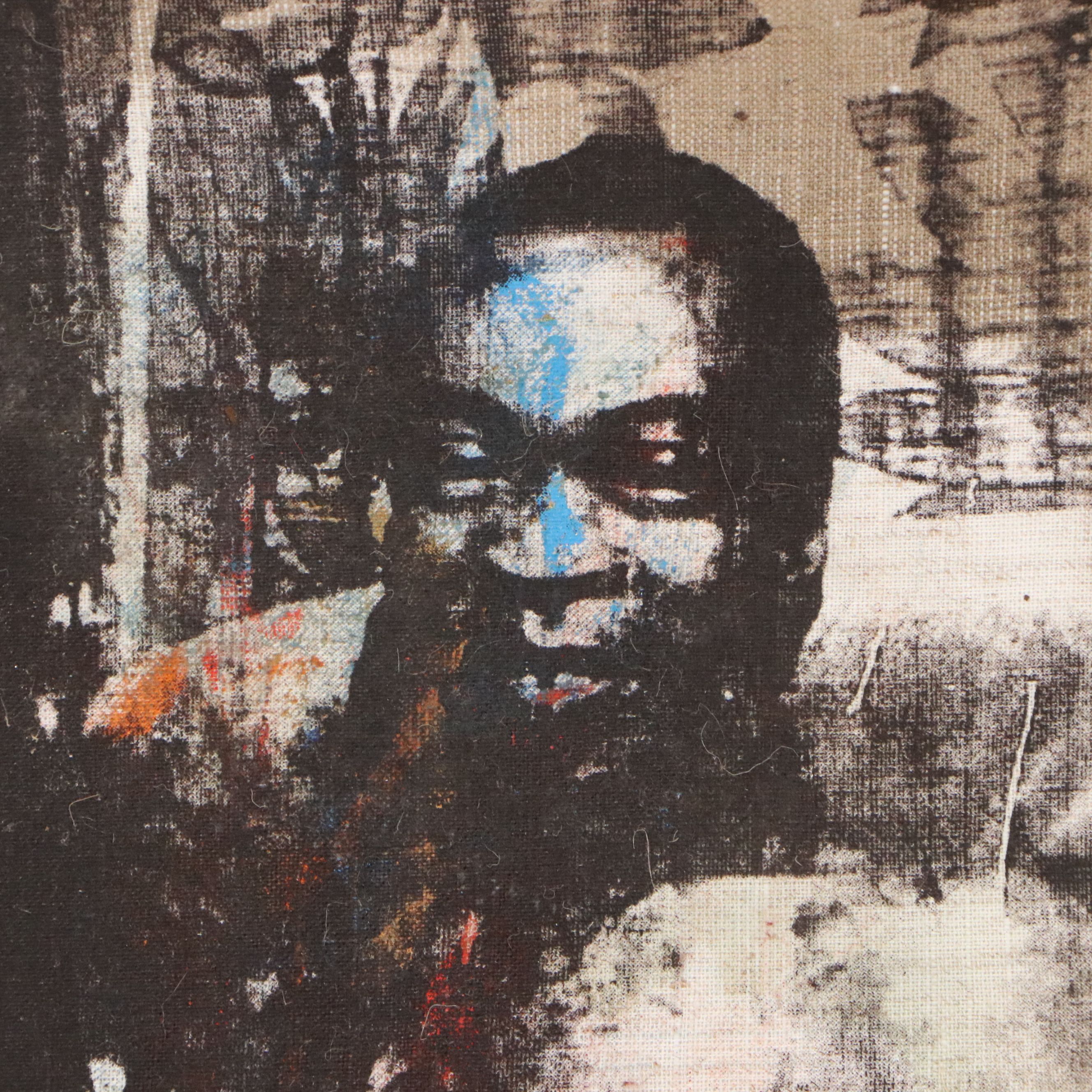 Eric Ajama Modern Screenprint of Male Figure, 21st Century