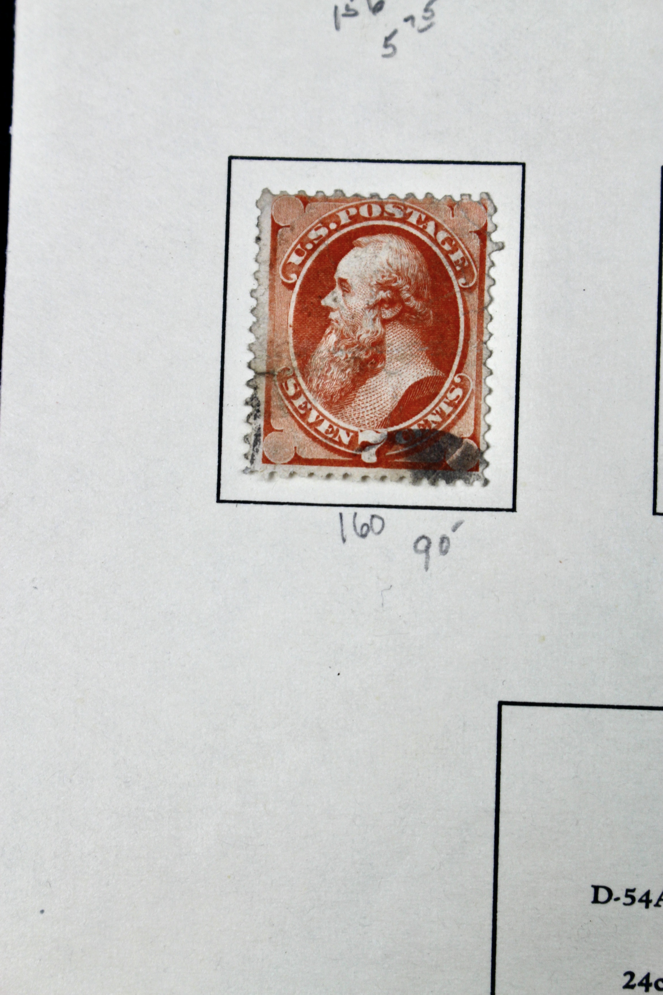 Twelve Different Classic Postage Stamps, 1870-1873, Incl. Two 90-Cent Stamps