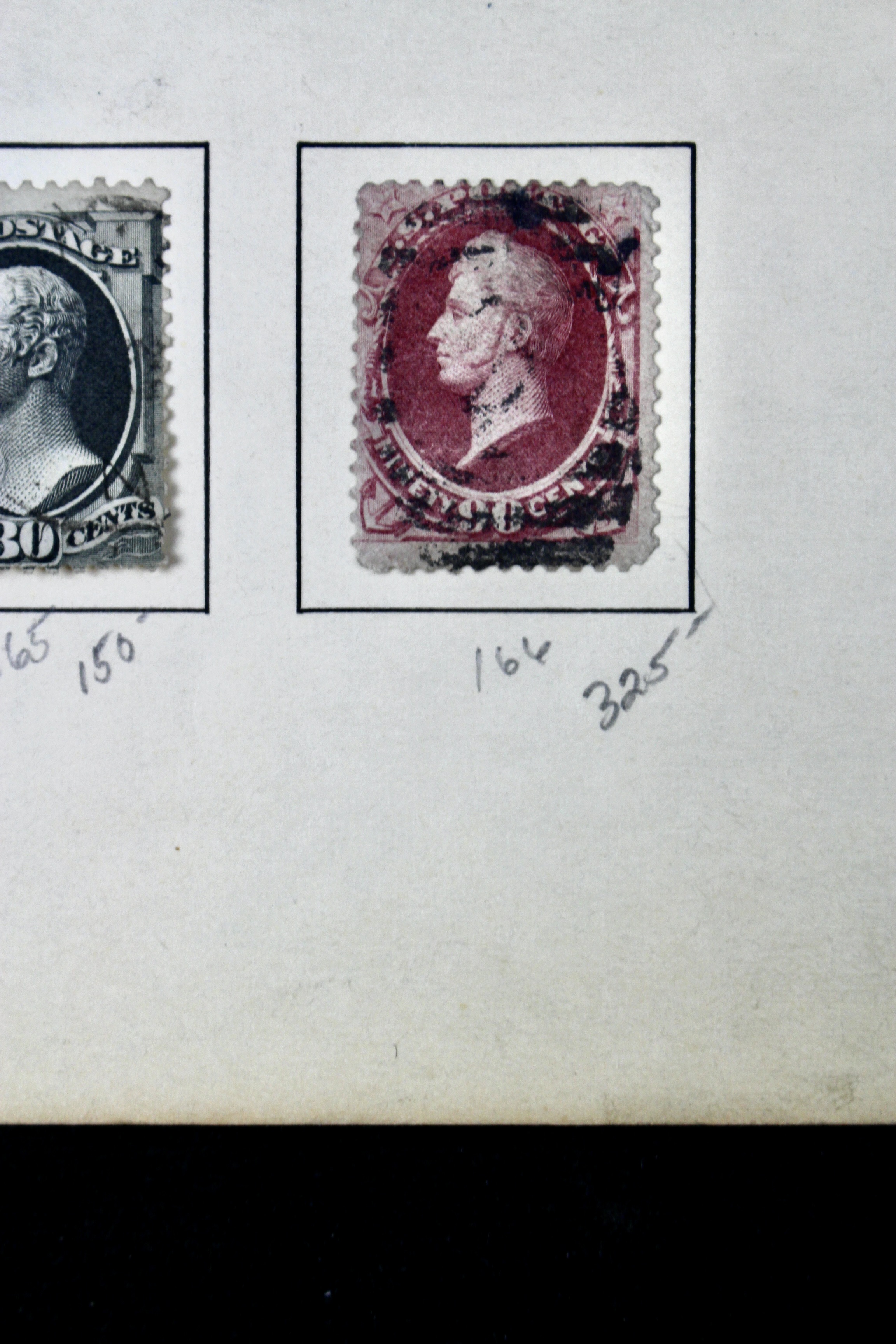 Twelve Different Classic Postage Stamps, 1870-1873, Incl. Two 90-Cent Stamps