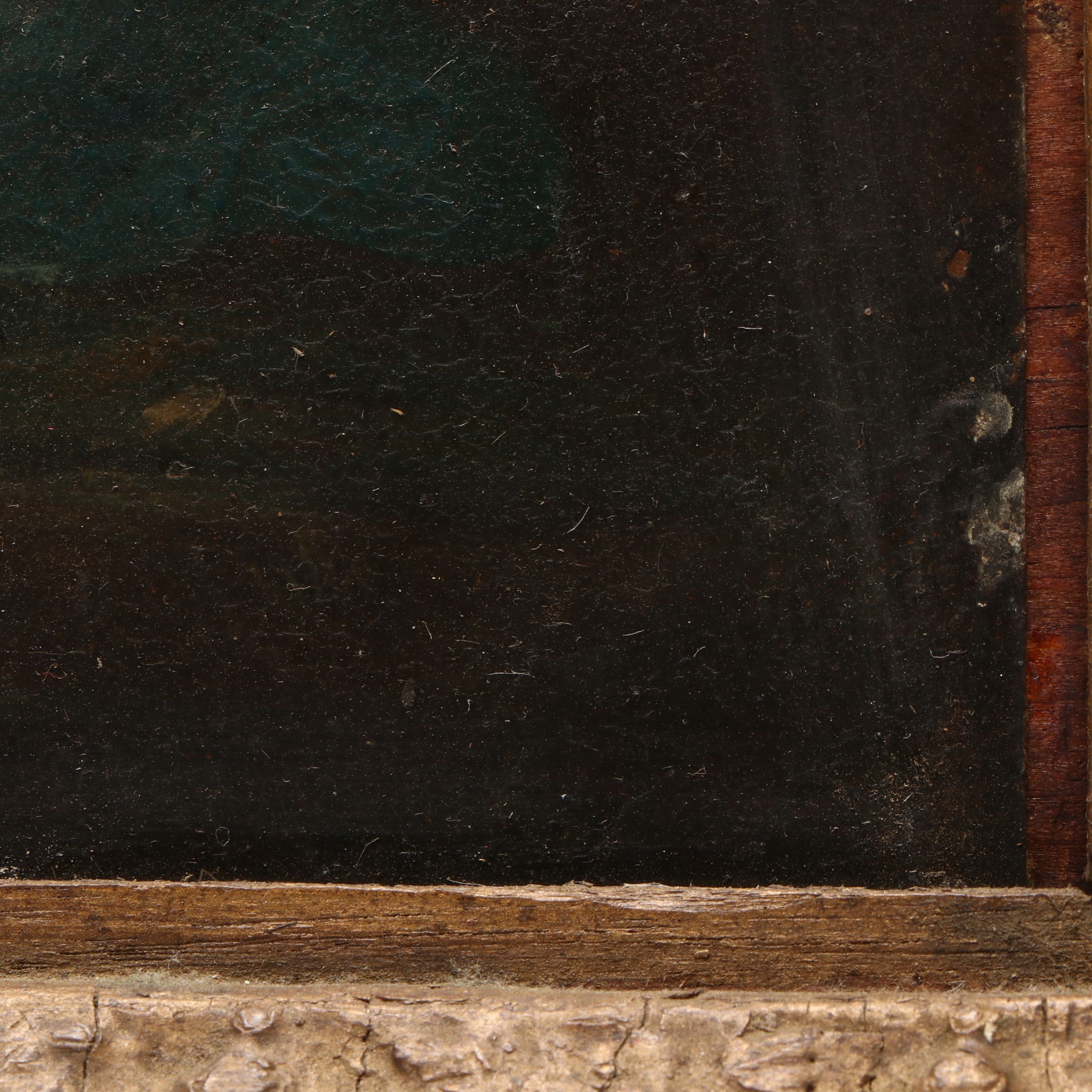 Antique Continental School Oil on Copper Diana Bathing, 17th Century