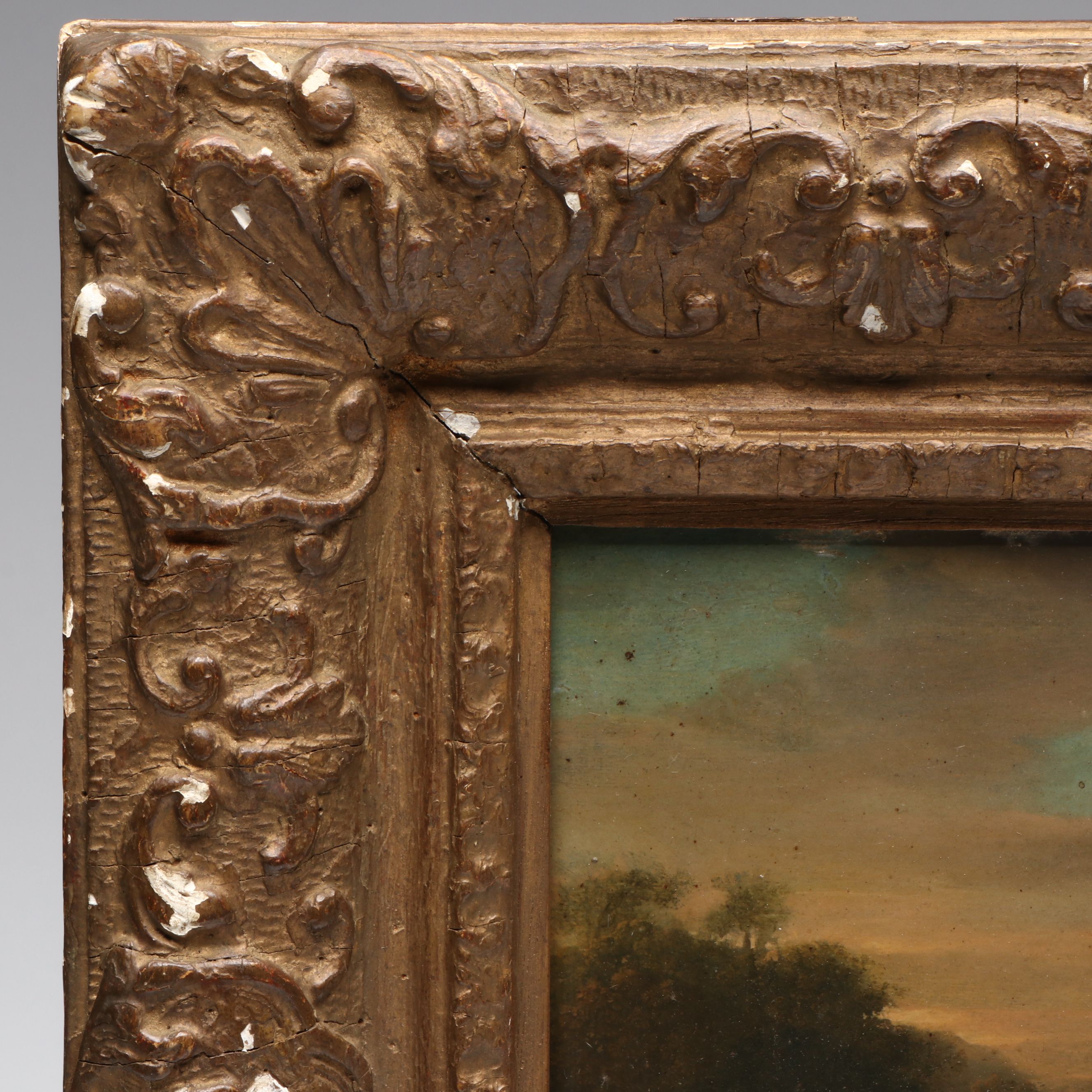 Antique Continental School Oil on Copper Diana Bathing, 17th Century