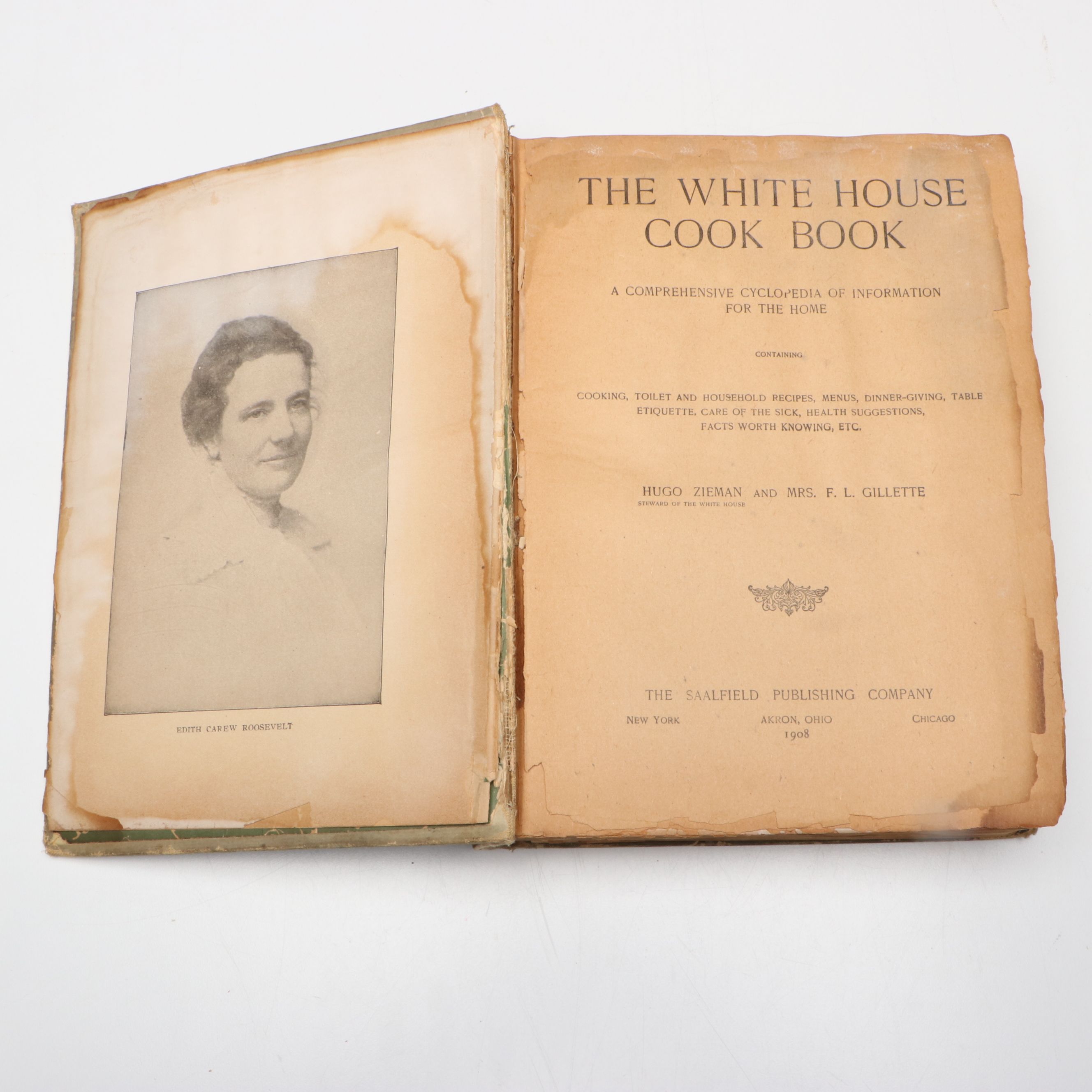 "The White House Cookbook" by Hugo Ziemann and Fanny L. Gillette, 1908