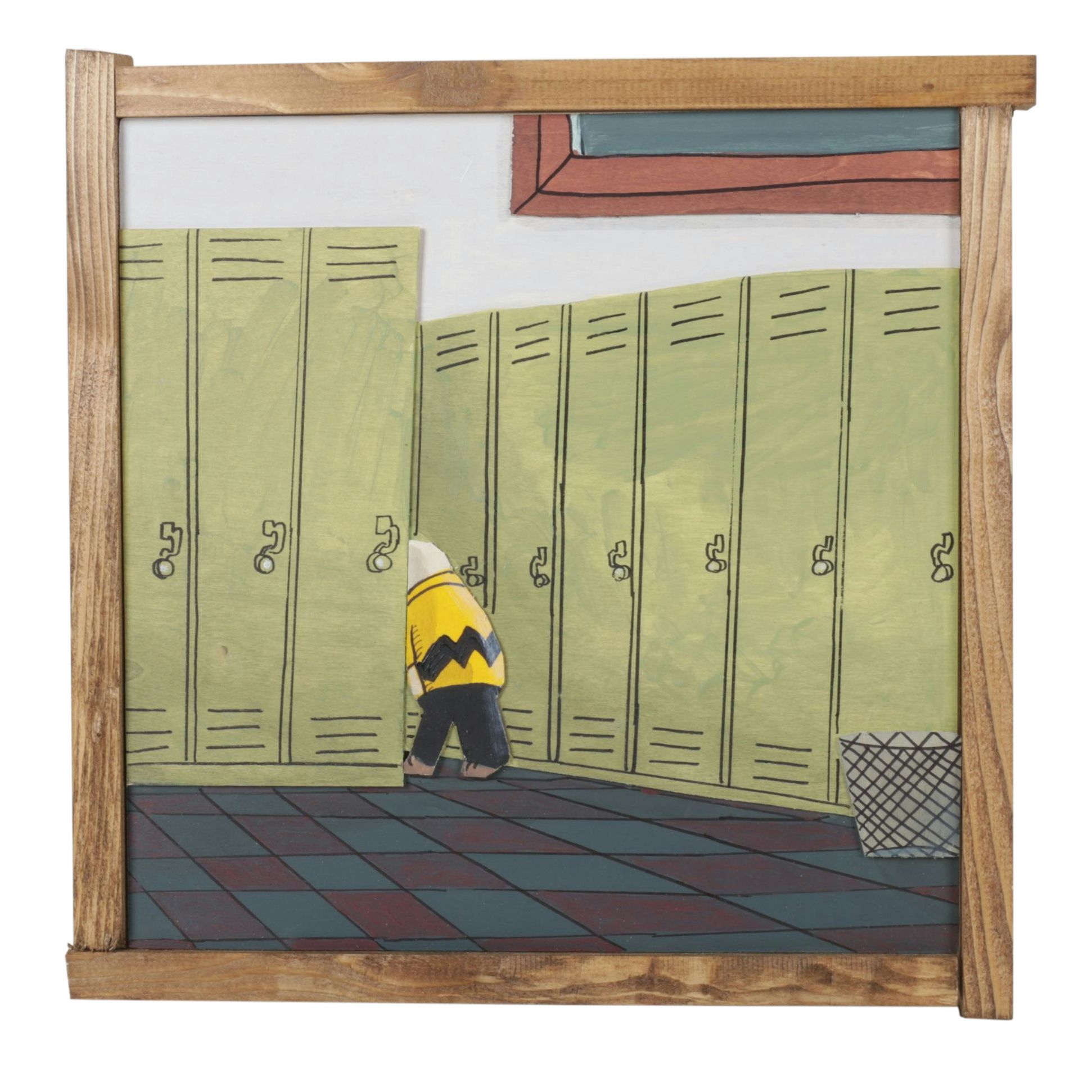 Aaron Wooten Stylized Mixed Media Painting "Sad Charlie", 2026