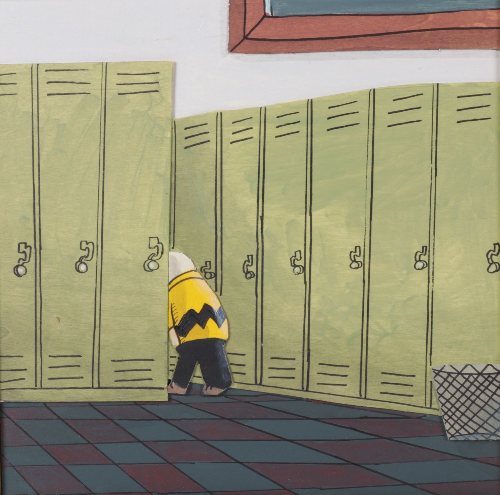 Aaron Wooten Stylized Mixed Media Painting "Sad Charlie", 2026