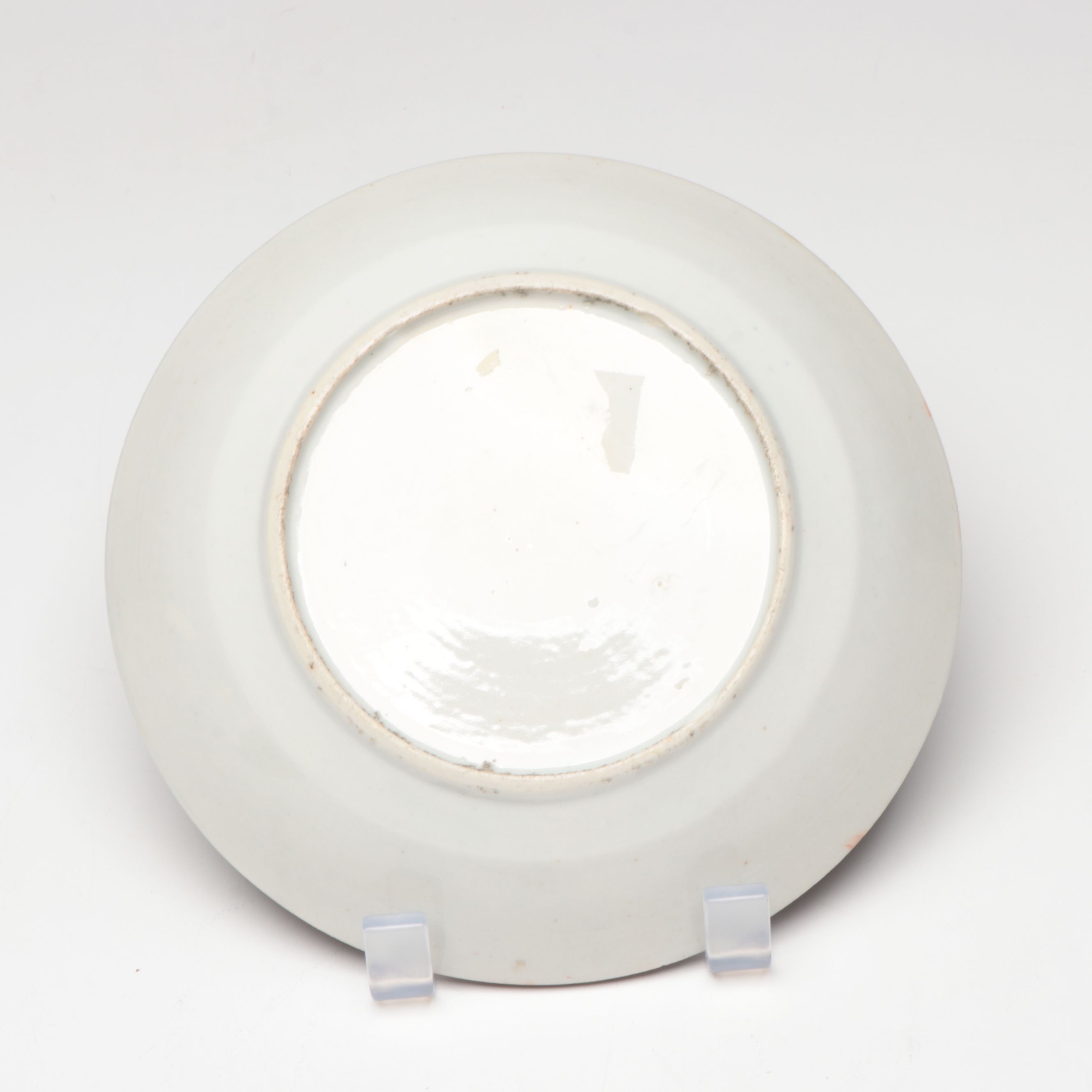 Chinese Rose Medallion Porcelain Bowl and Teacup on Wood Base