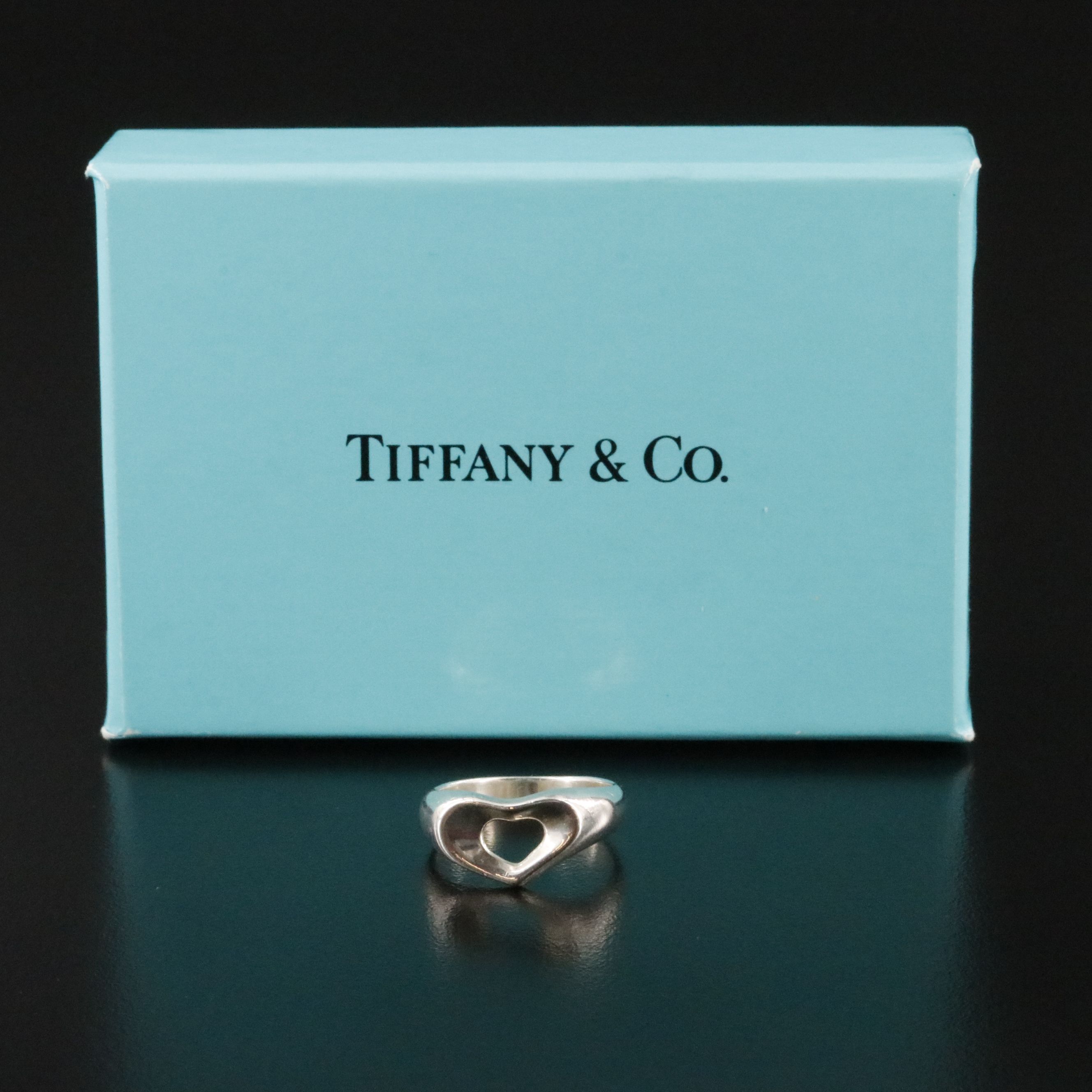 Elsa Peretti for Tiffany & Co. Sterling Open Heart Ring