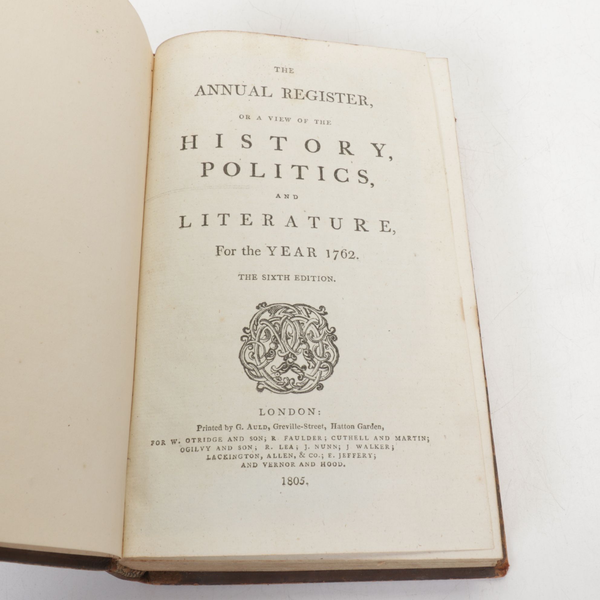 "The Annual Register" Five Volume Collection, Late 18th/Early 19th Century
