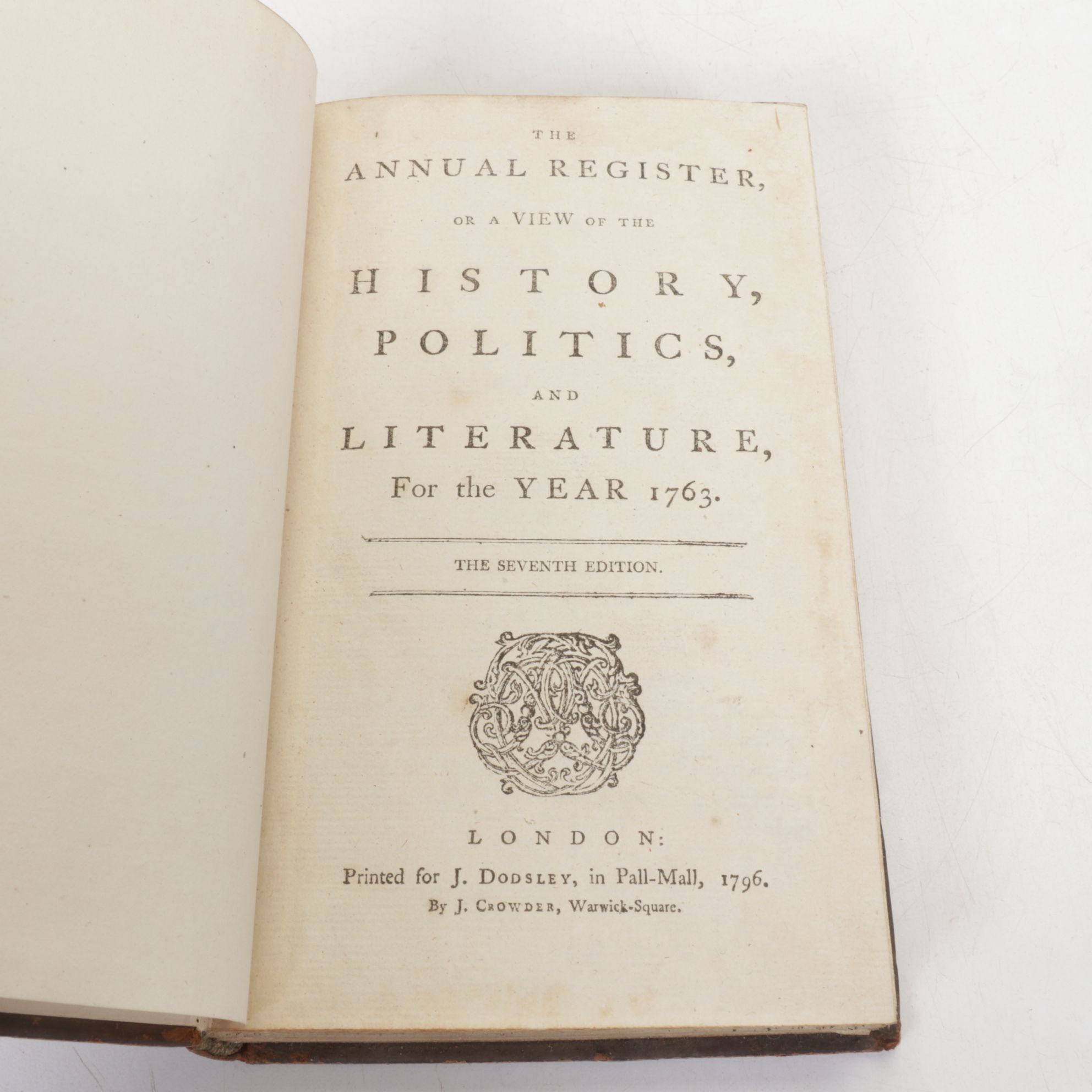 "The Annual Register" Five Volume Collection, Late 18th/Early 19th Century