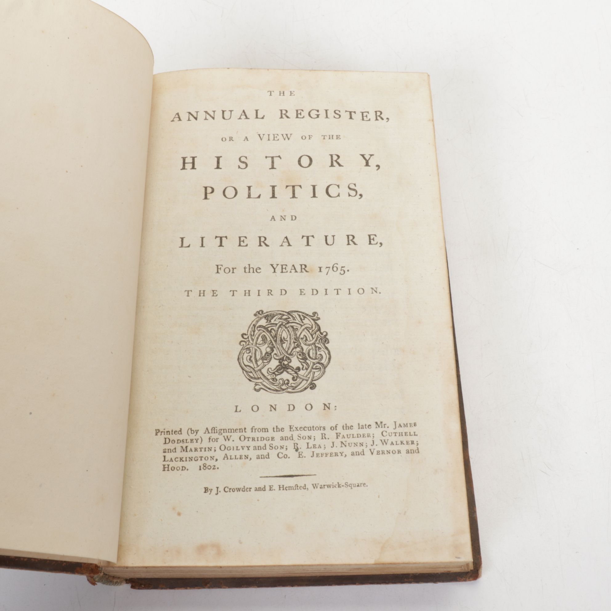 "The Annual Register" Five Volume Collection, Late 18th/Early 19th Century