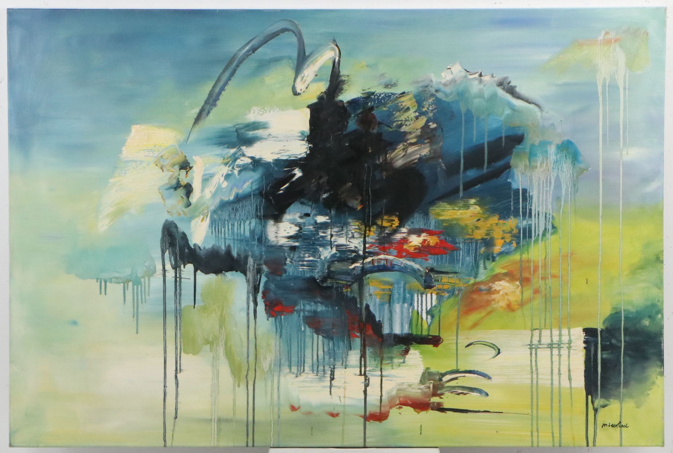 Abstract Expressionist Acrylic Painting, 21st Century