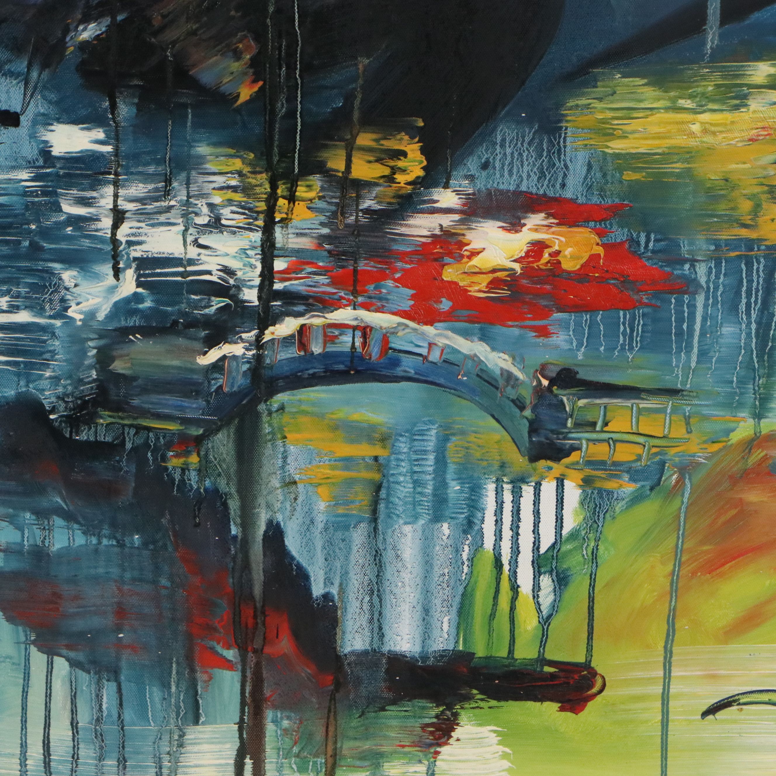 Abstract Expressionist Acrylic Painting, 21st Century