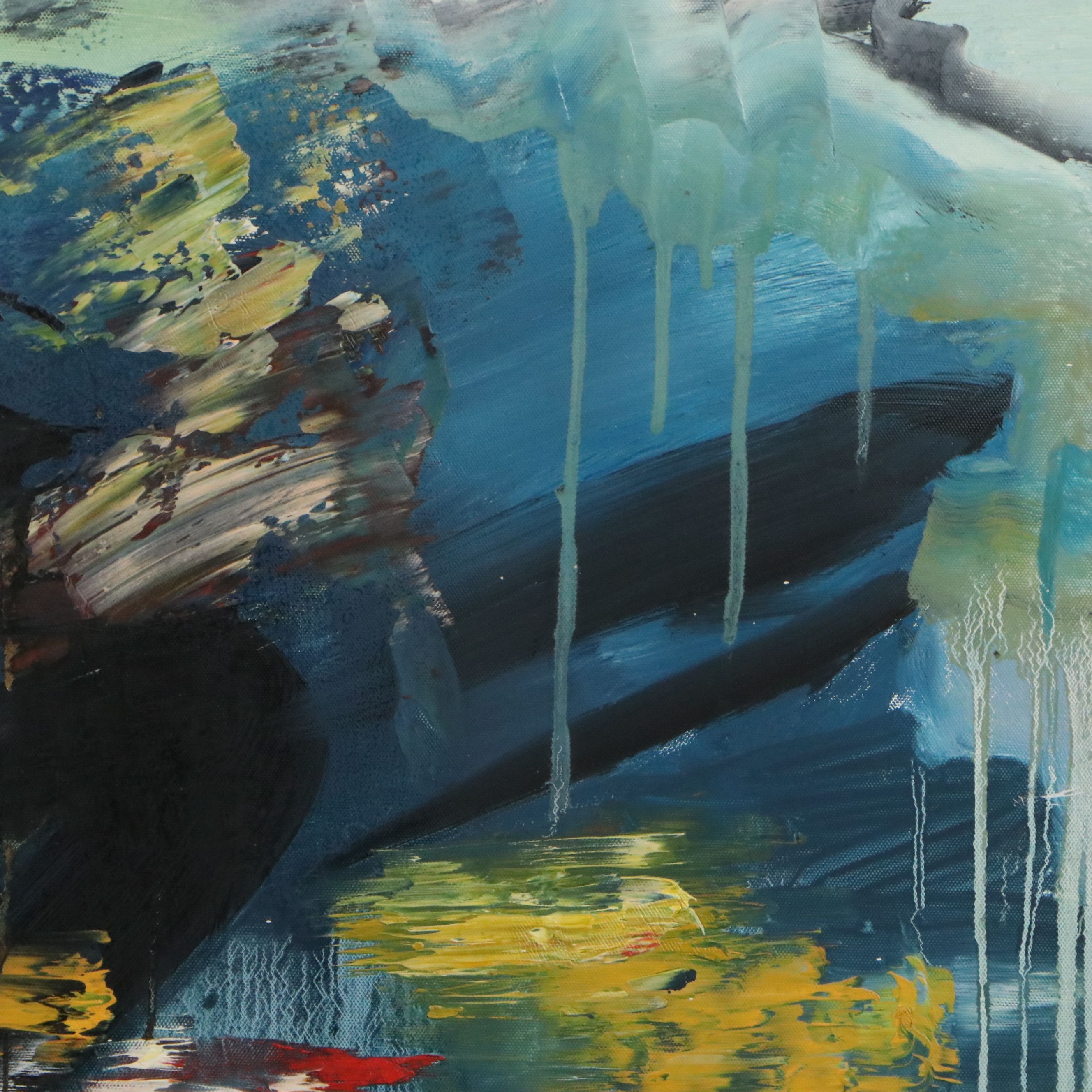 Abstract Expressionist Acrylic Painting, 21st Century