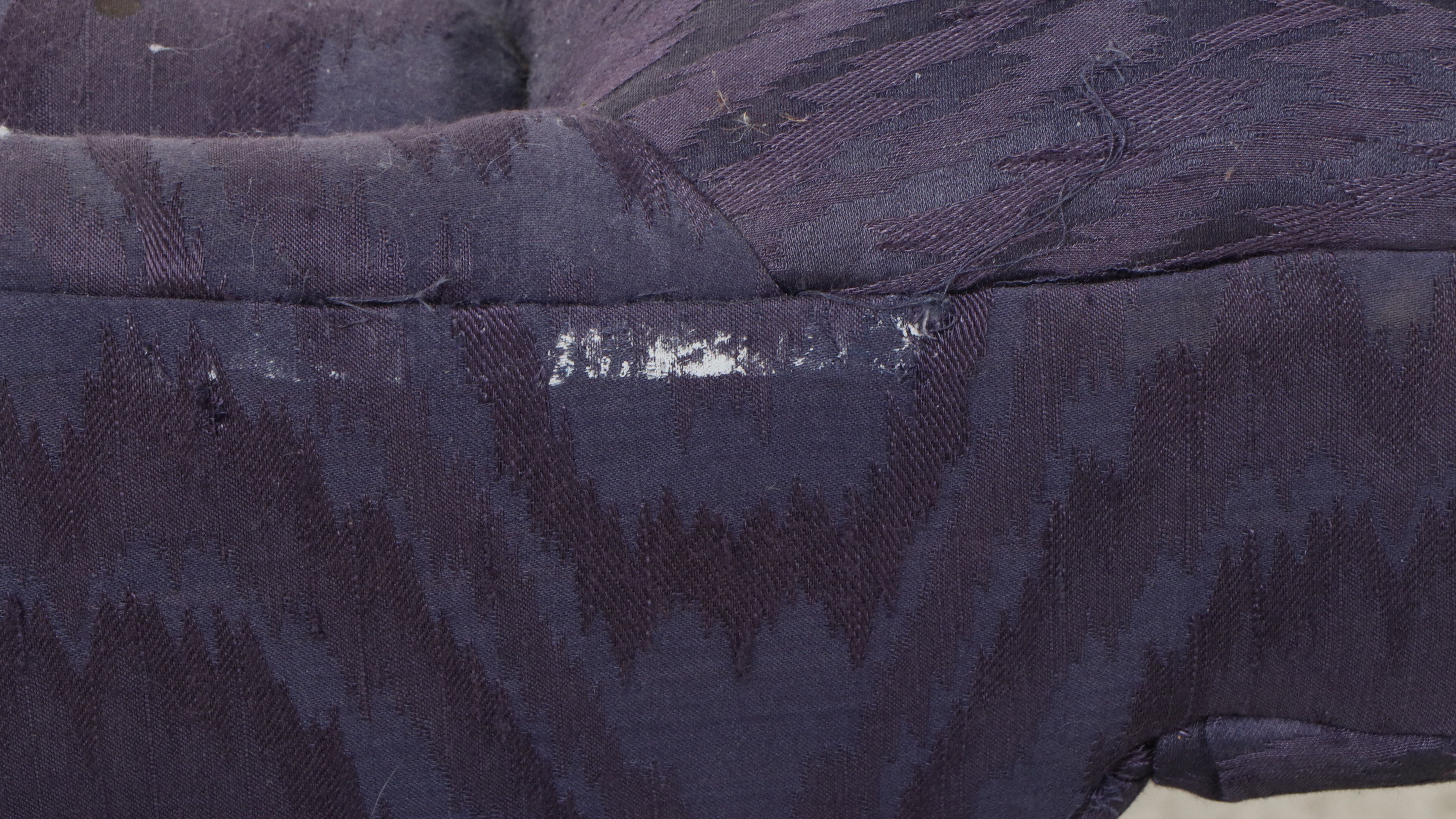 Henredon Flame Stitched Custom Upholstered Camelback Sofa