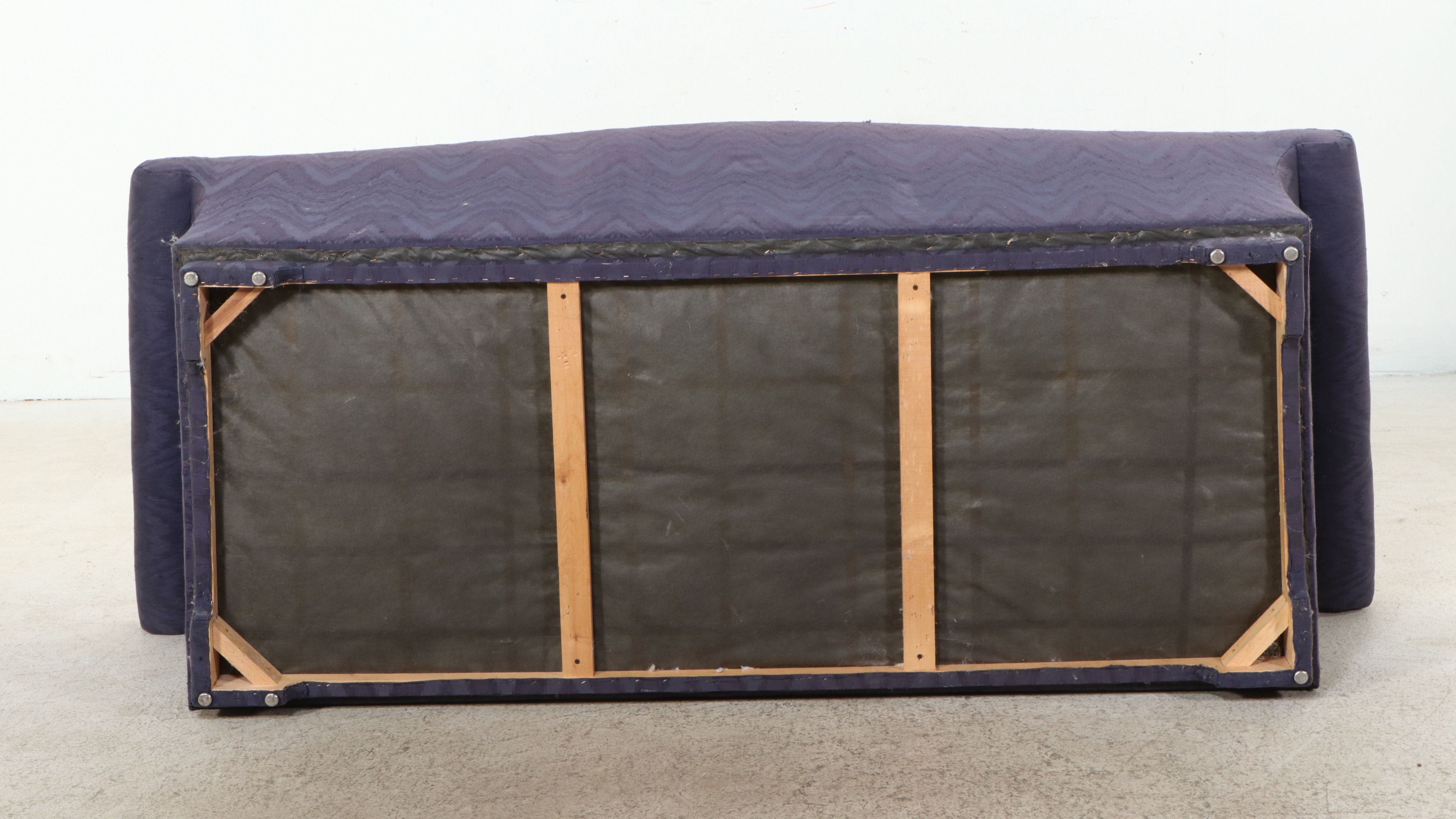 Henredon Flame Stitched Custom Upholstered Camelback Sofa