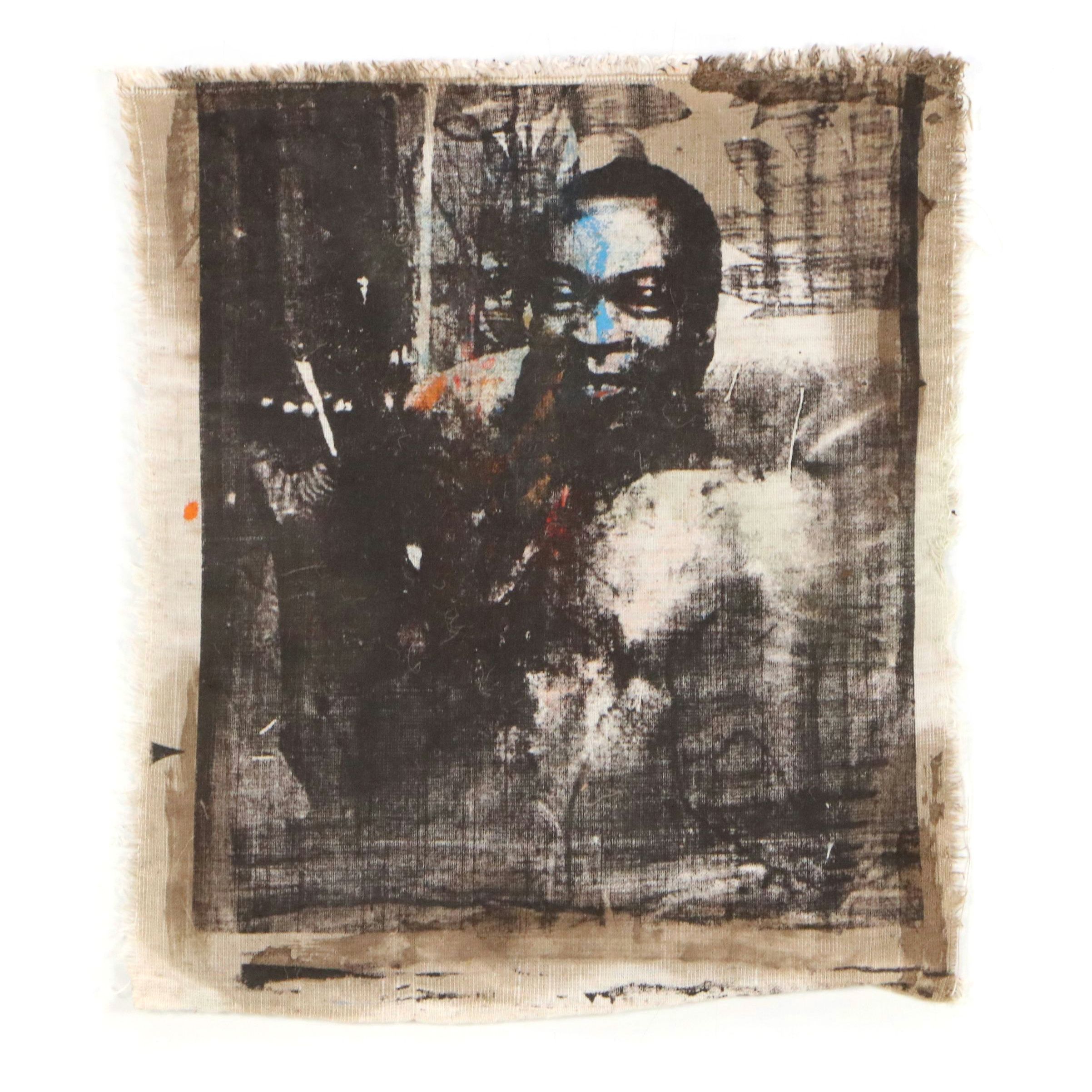 Eric Ajama Modern Screenprint of Male Figure, 21st Century