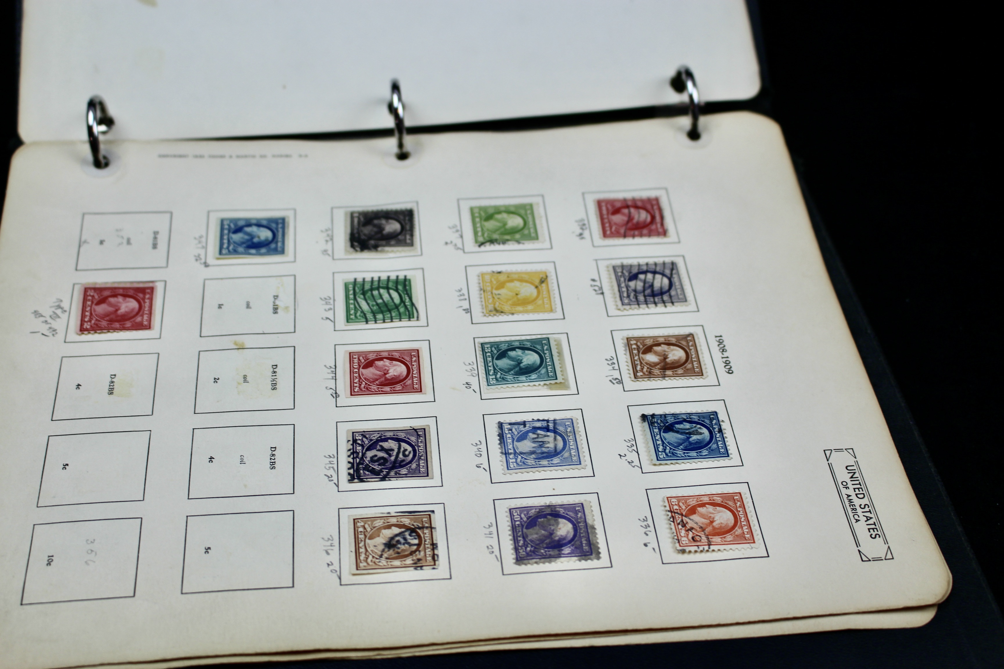 U.S. Postage Stamp Collection, 1908 to 1920, Mint and Used