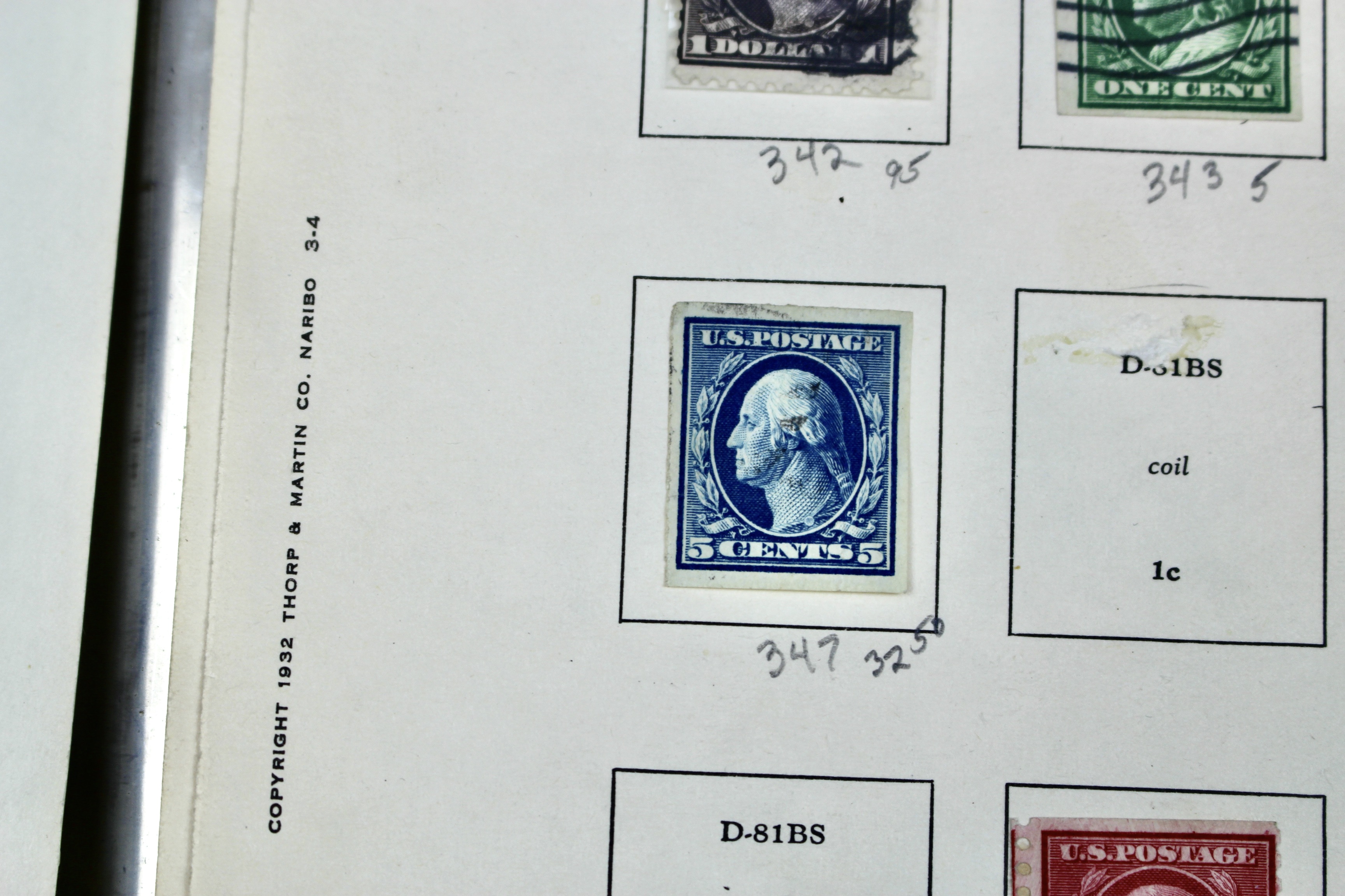 U.S. Postage Stamp Collection, 1908 to 1920, Mint and Used