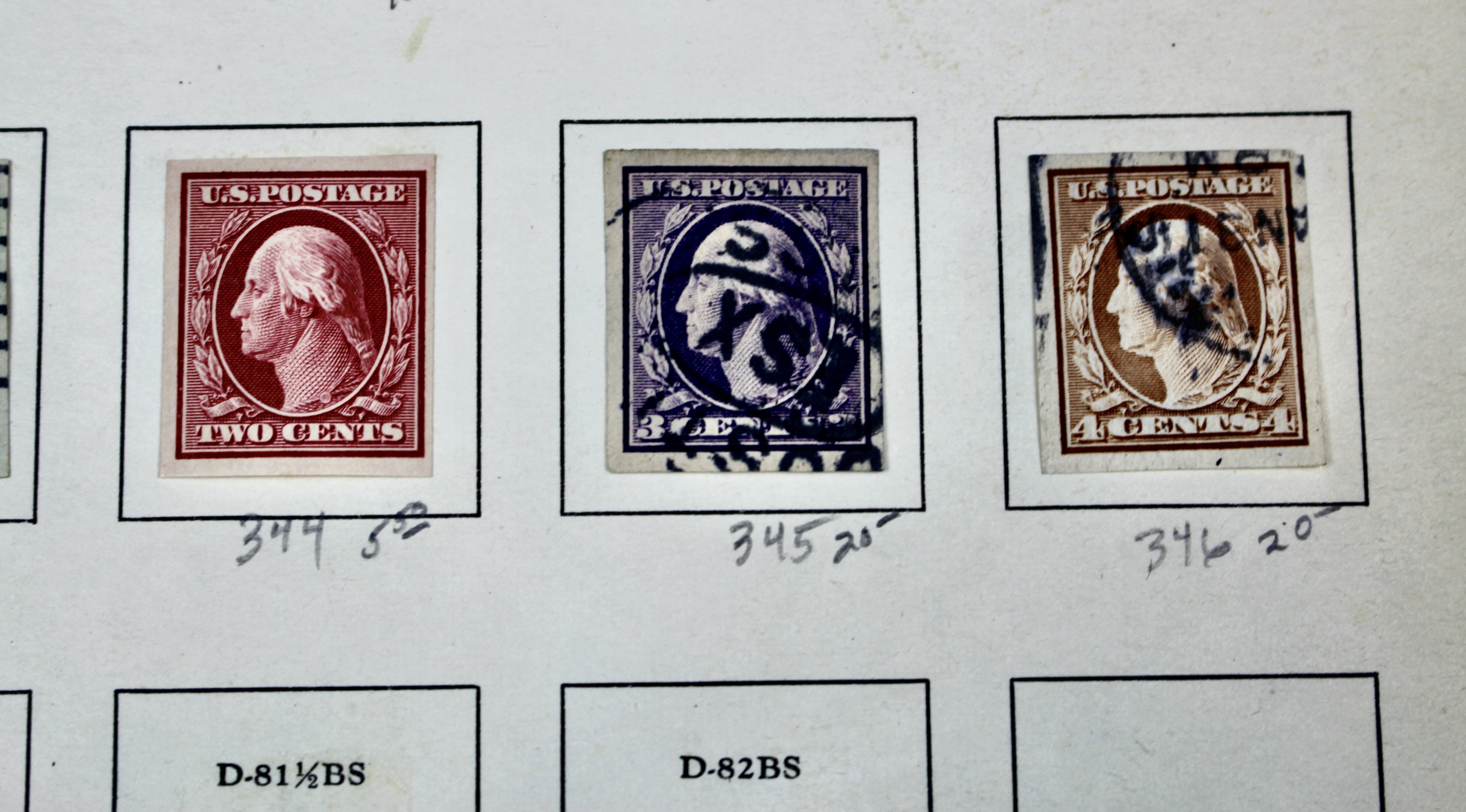 U.S. Postage Stamp Collection, 1908 to 1920, Mint and Used