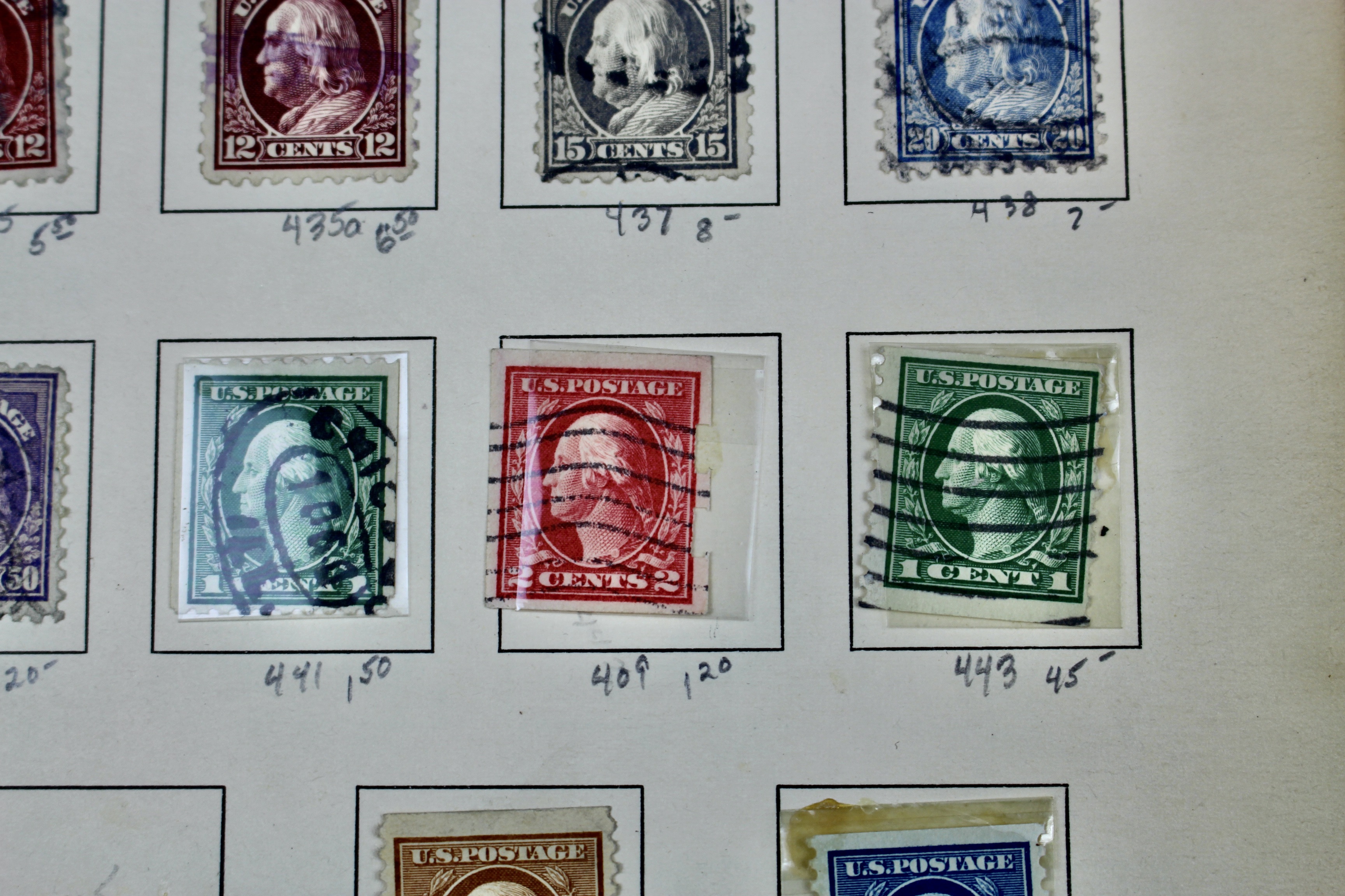 U.S. Postage Stamp Collection, 1908 to 1920, Mint and Used